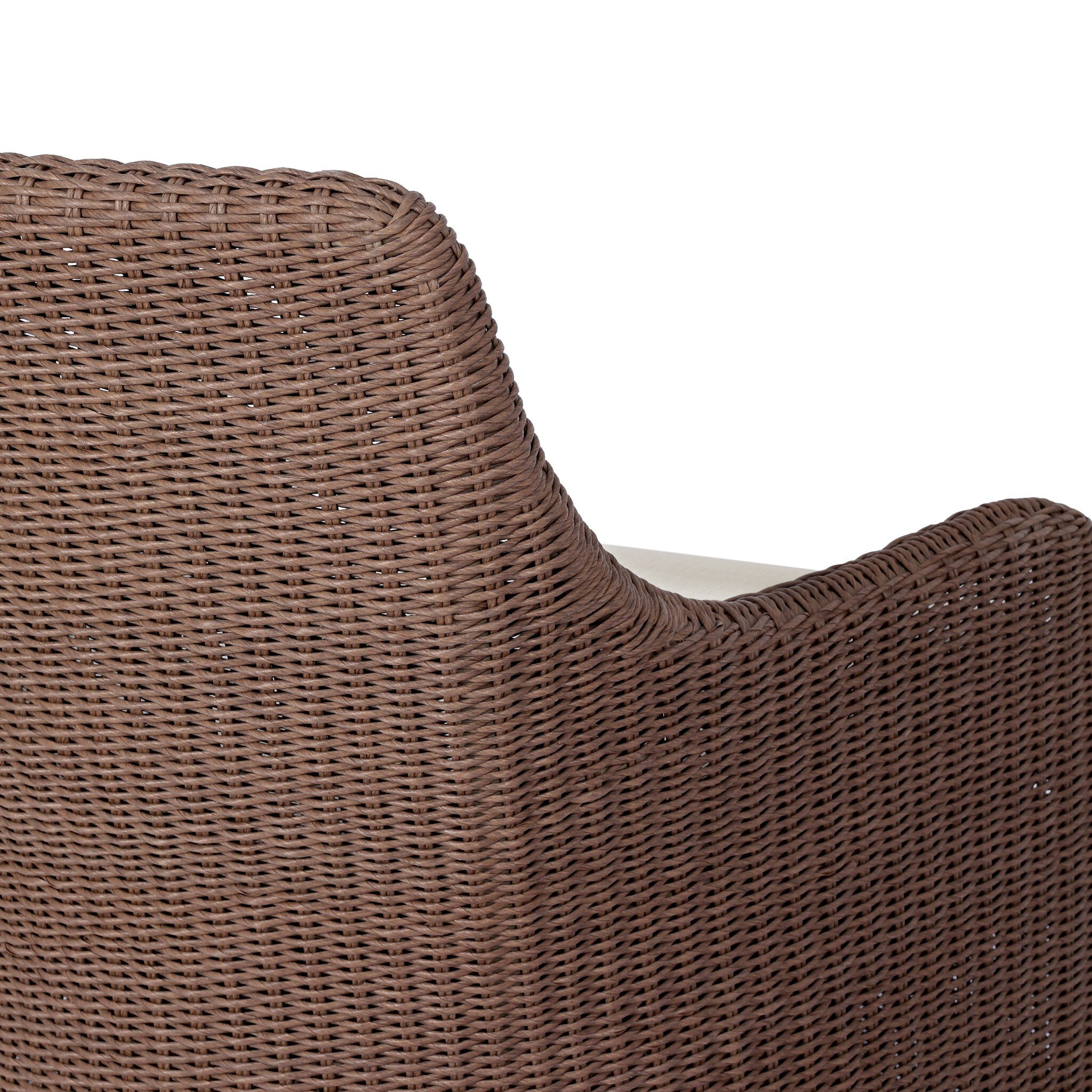 Four Hands Blaire Tanned Weave Outdoor Swivel Chair — material close-up