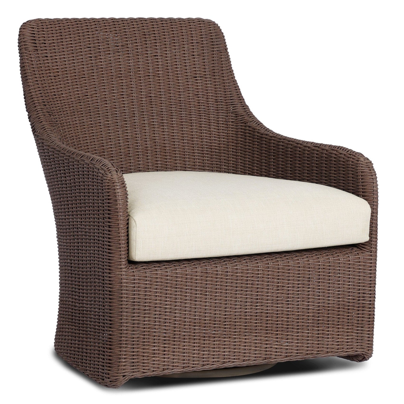 Four Hands Blaire Tanned Weave Outdoor Swivel Chair full product view