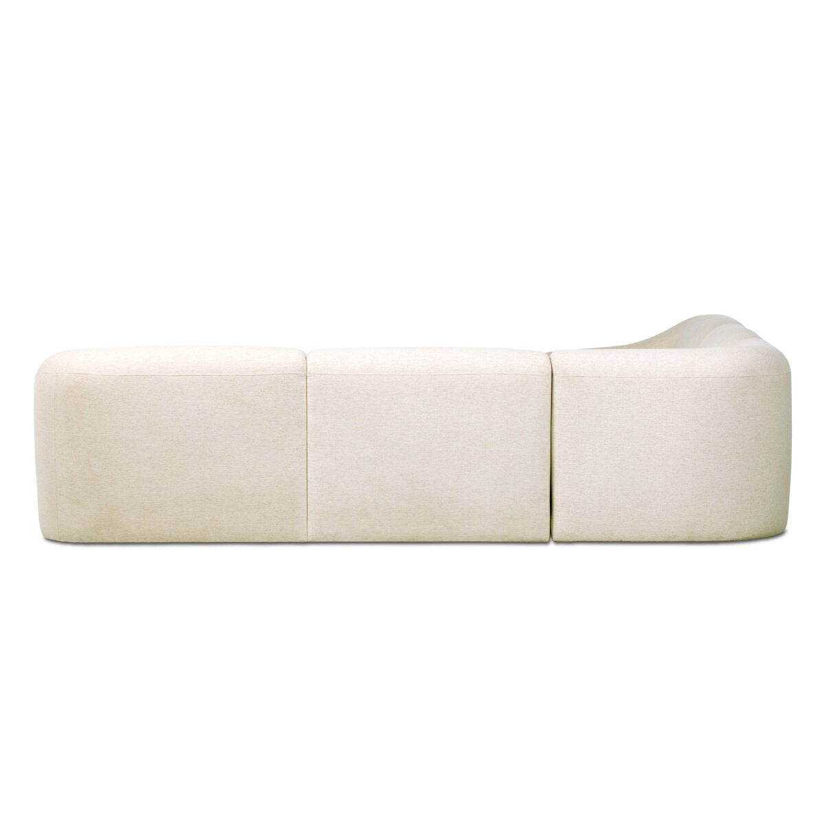 Four Hands Nellie 3 Piece Sectional in Crypton Nomad Snow, back view