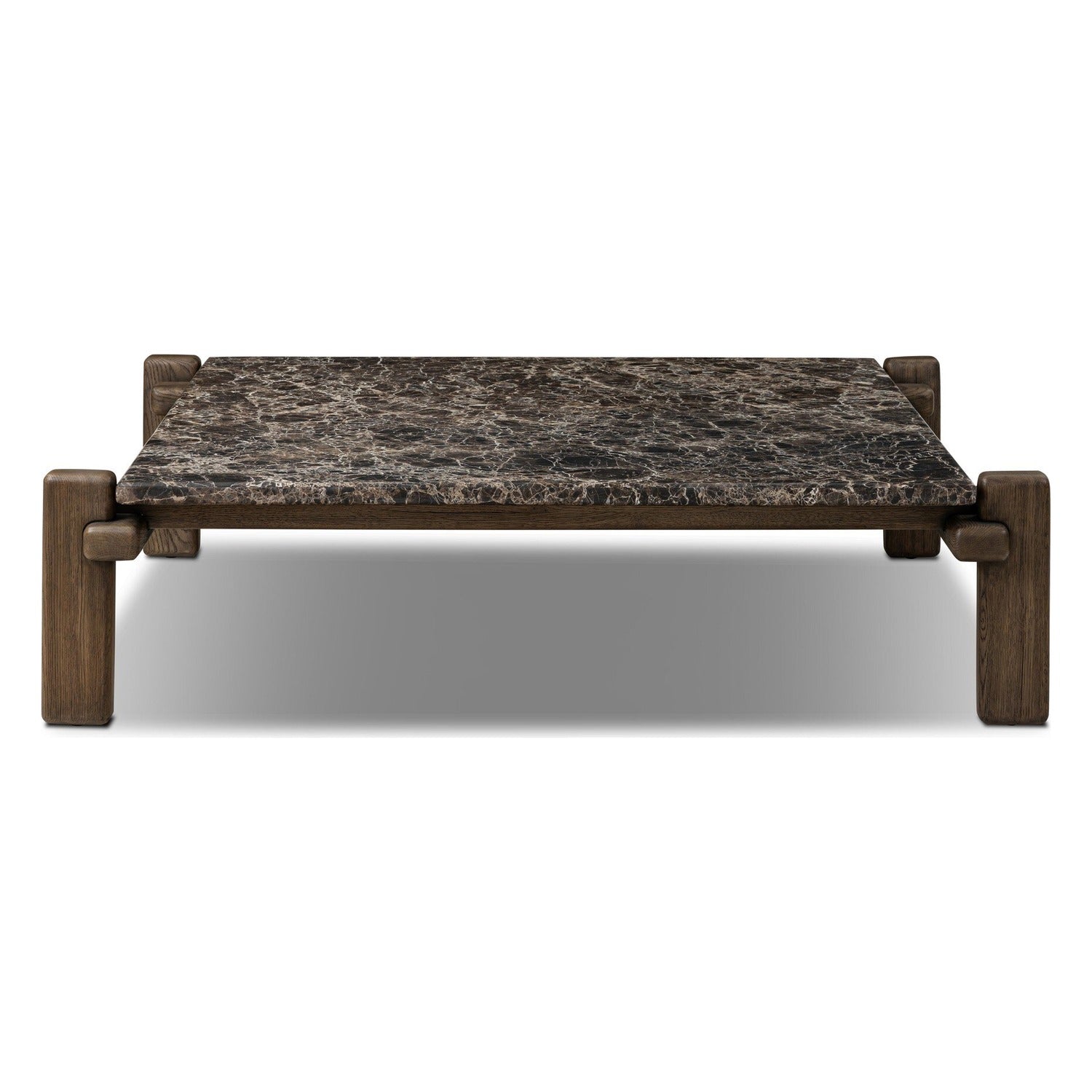 Four Hands Marcia Brown Emperador Marble Square Coffee Table
