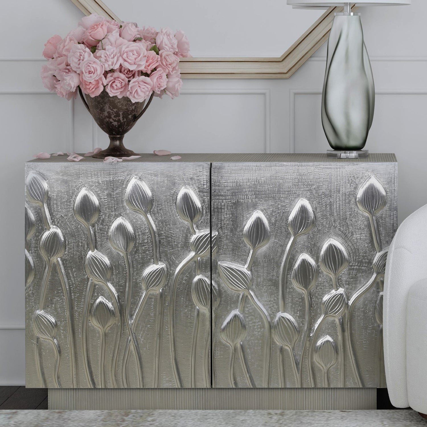 Bassett Mirror Petal Bar Cabinet