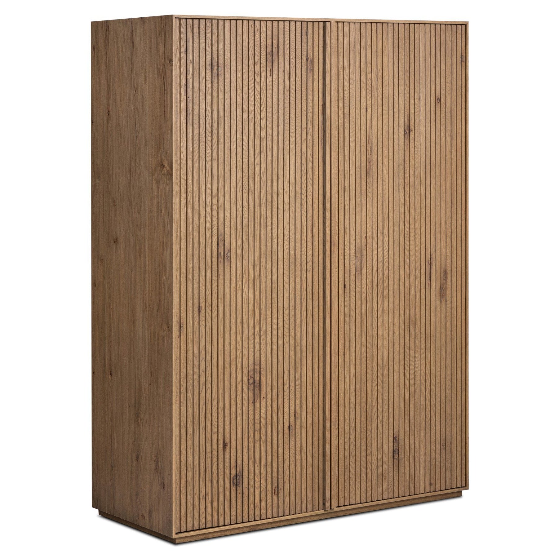 Four Hands Leo Rustic Light Natural Oak Cabinet - styled view