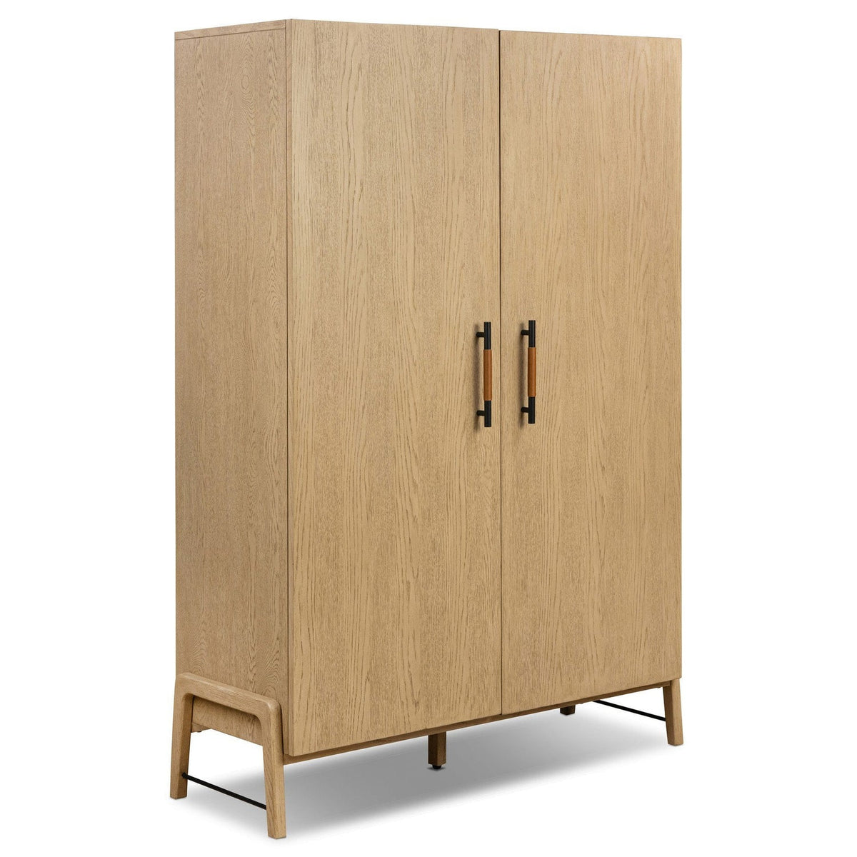 Four Hands Rosedale Yucca Oak Cabinet - styled view