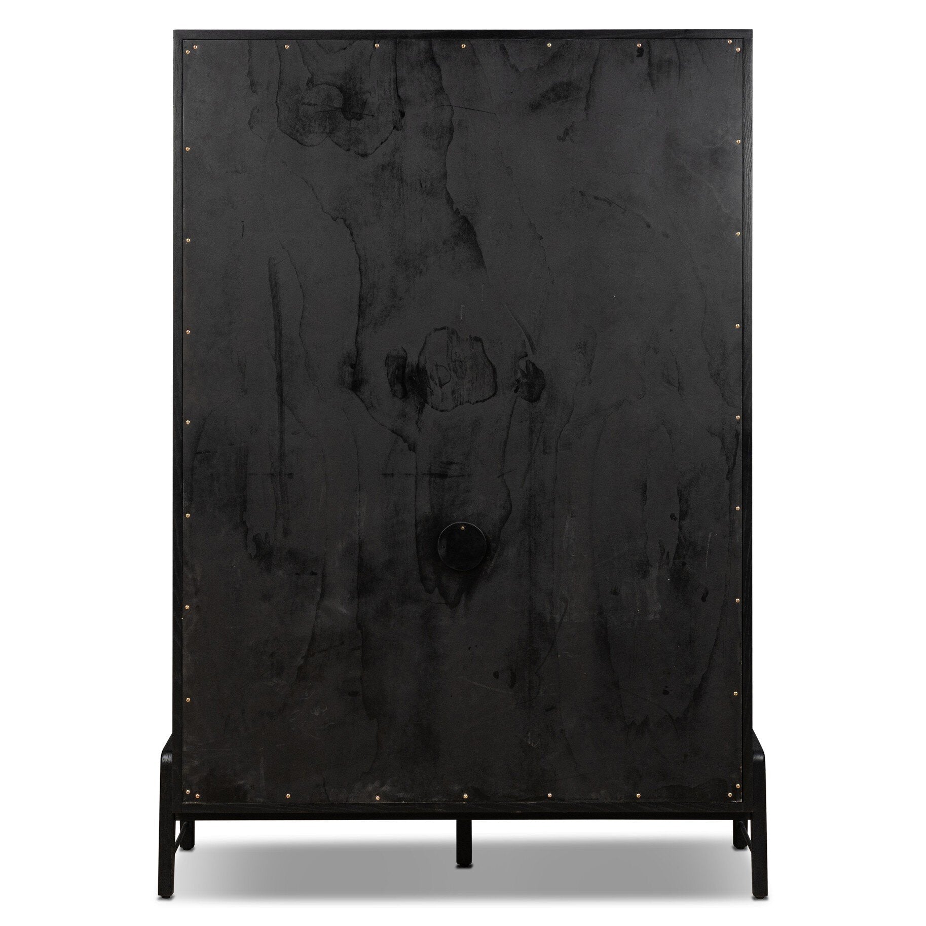 Four Hands Rosedale Ebony Oak Cabinet - back view