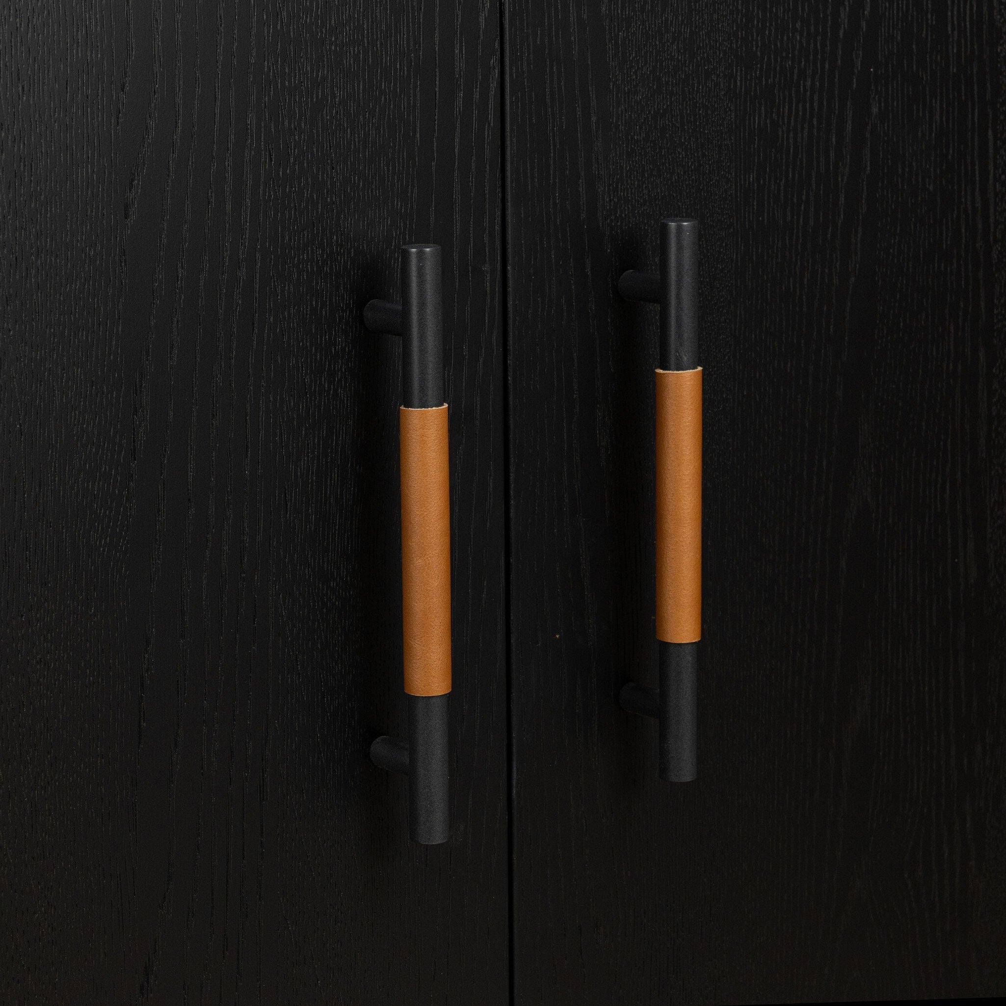 Four Hands Rosedale Ebony Oak Cabinet - detail view 4