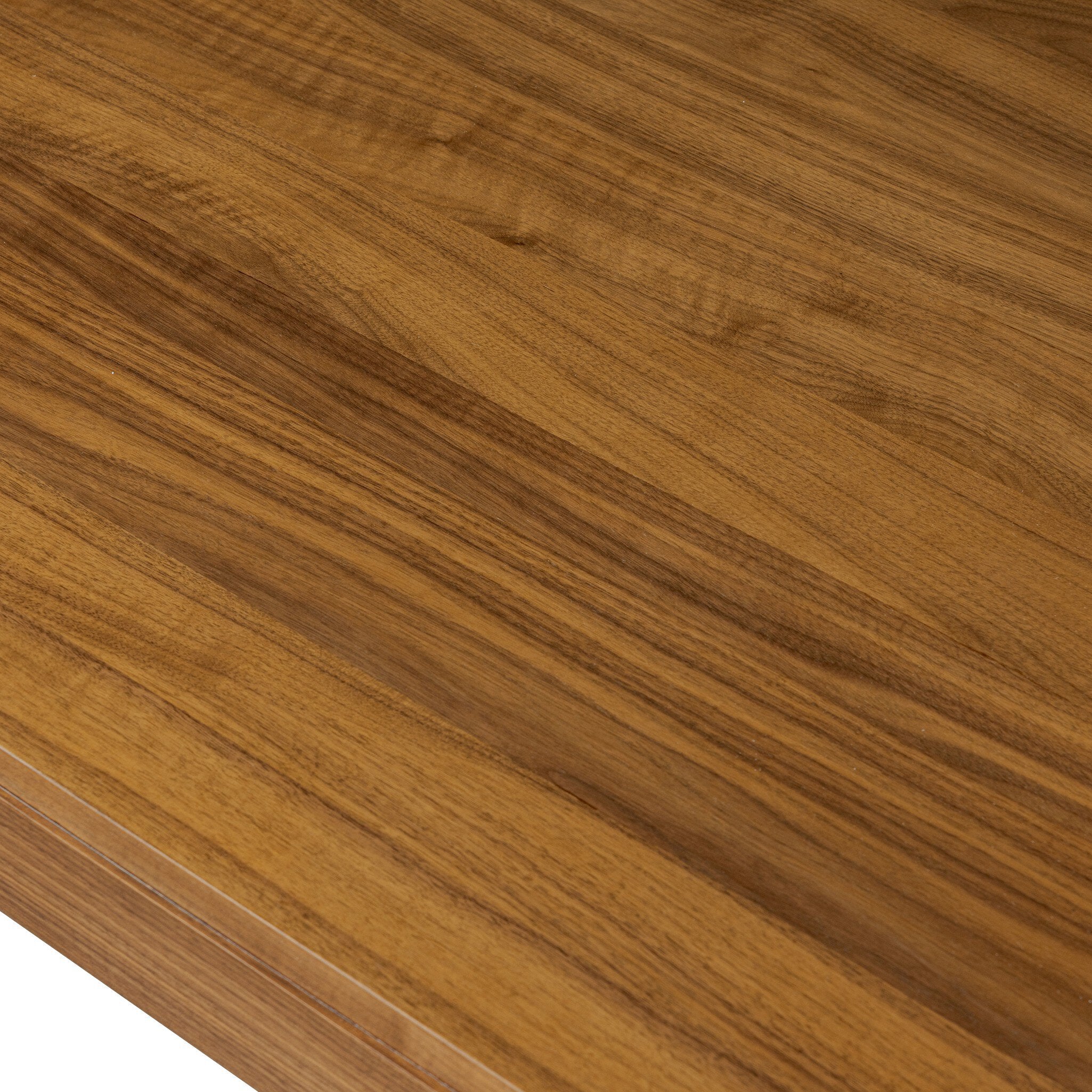 Four Hands Arturo 78in Dining Table in natural walnut, close-up detail of walnut grain, view 5