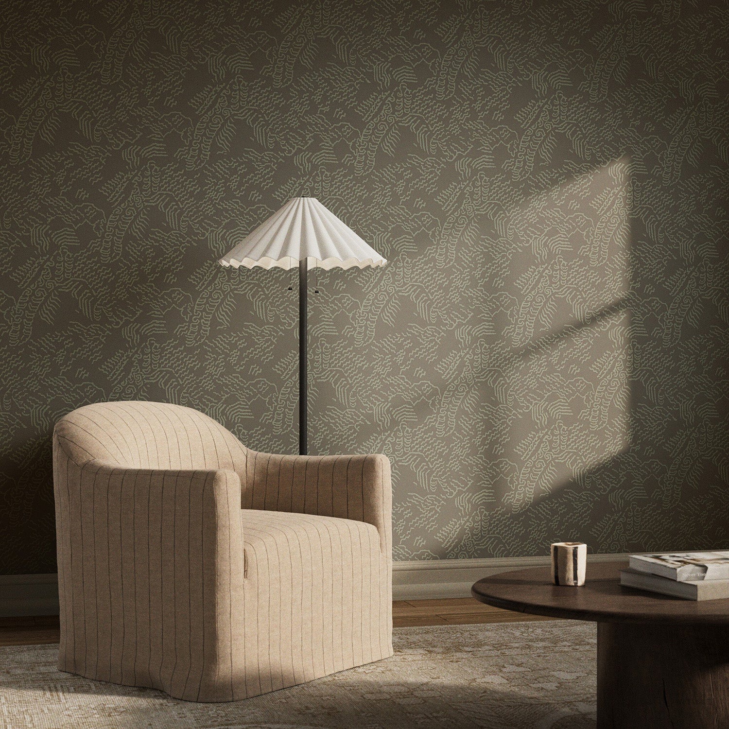 Four Hands Art Studio Balkan Olive Night I Wallpaper