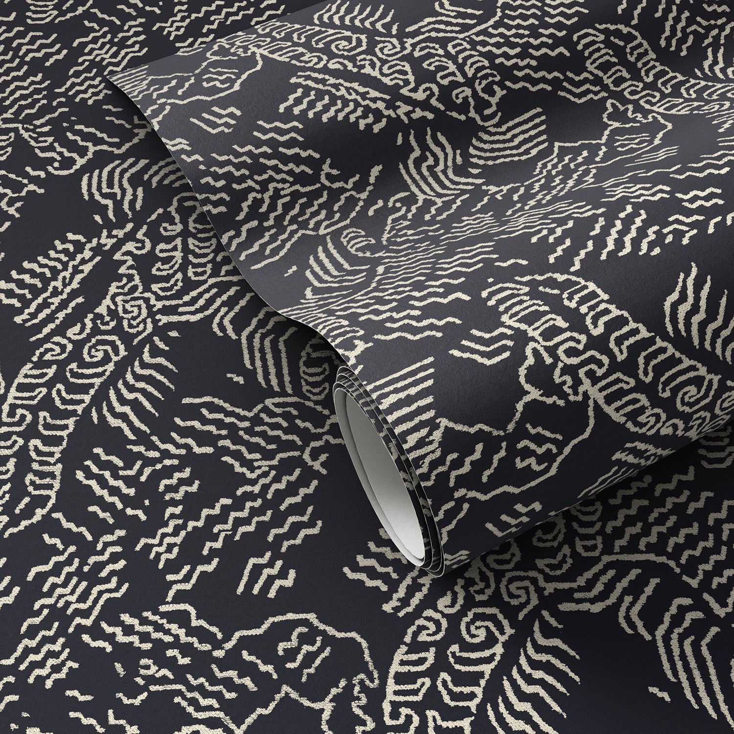 Four Hands Art Studio Balkan Black I Wallpaper