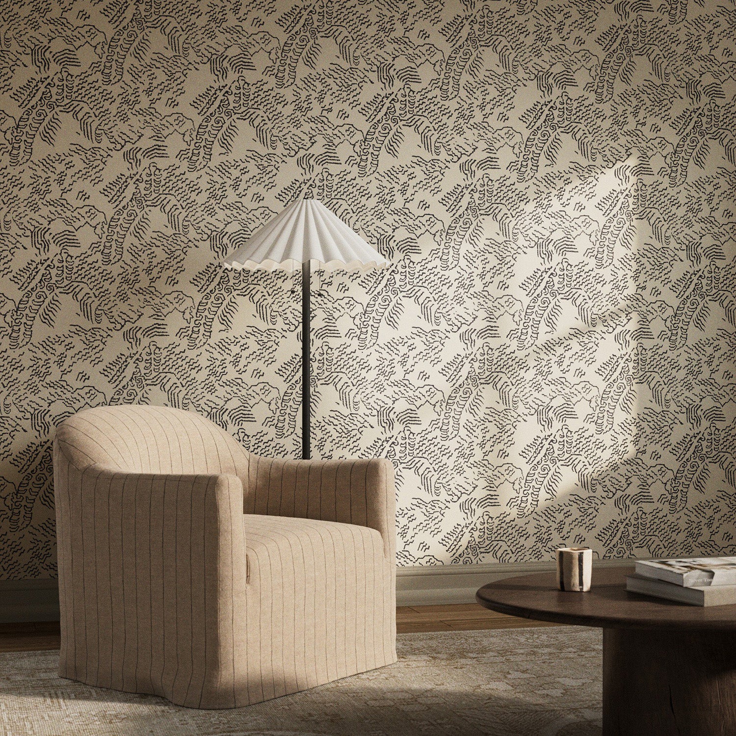 Four Hands Art Studio Balkan Black II Wallpaper