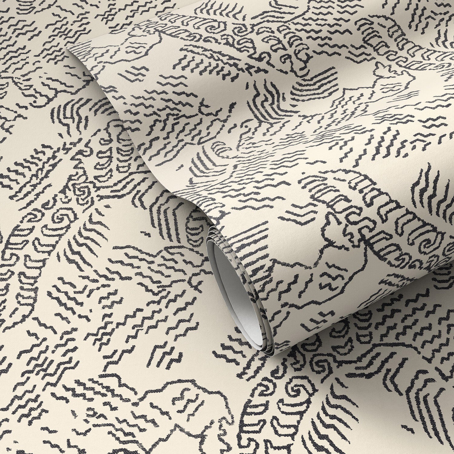 Four Hands Art Studio Balkan Black II Wallpaper