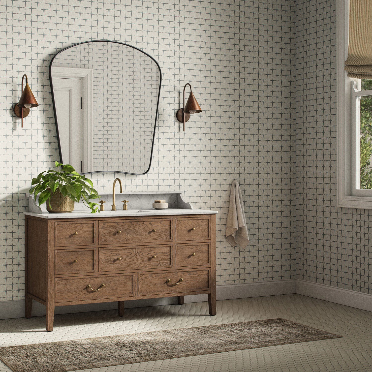 Getty Images x Four Hands Blocking Slate II Wallpaper