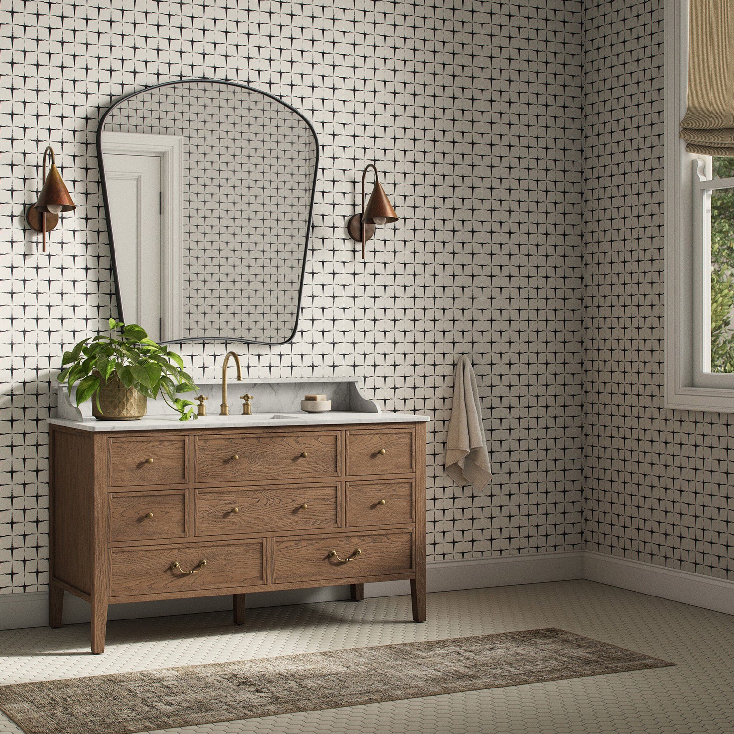 Getty Images x Four Hands Blocking Black II Wallpaper