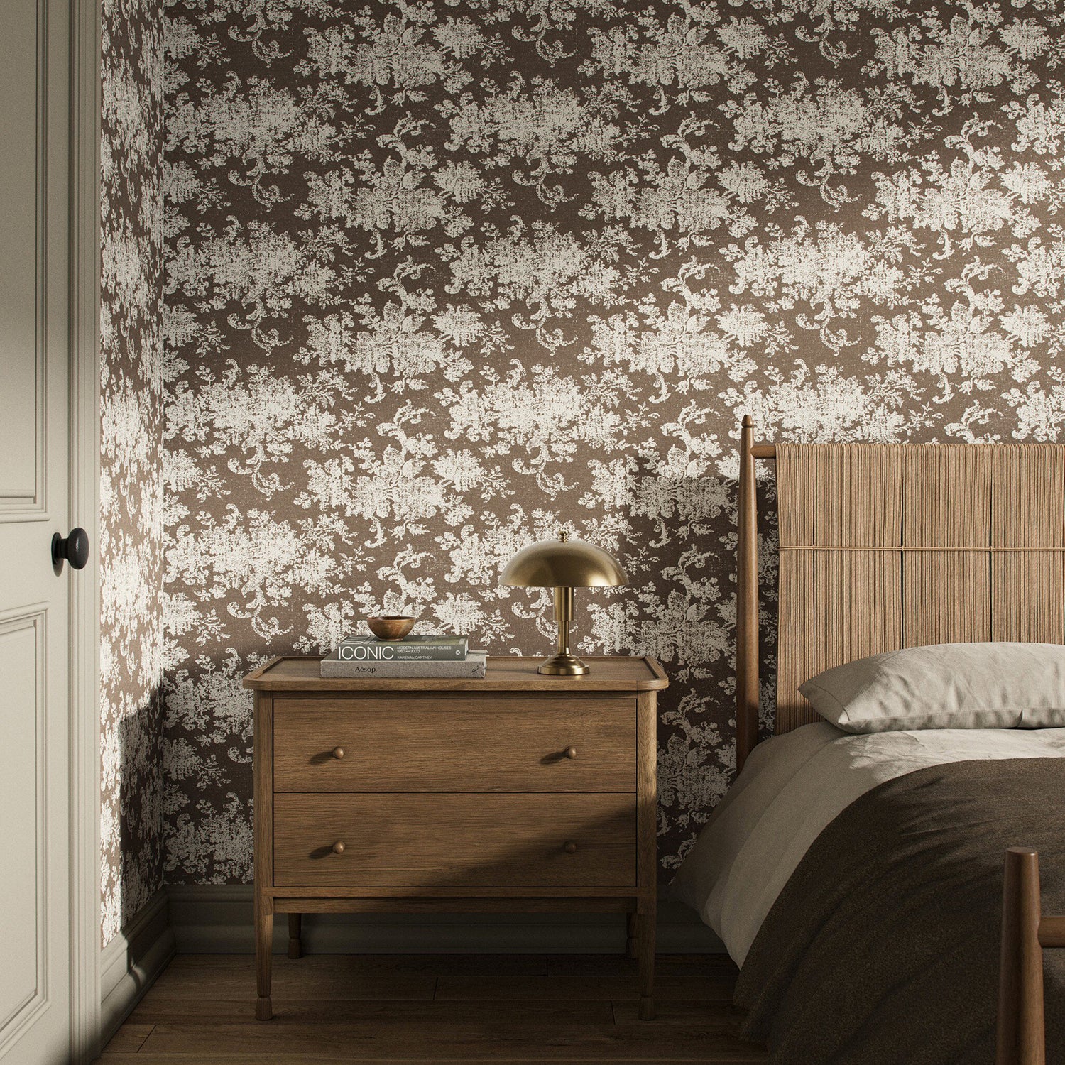 FH Art Studio Fallingbrook Taupe I Wallpaper