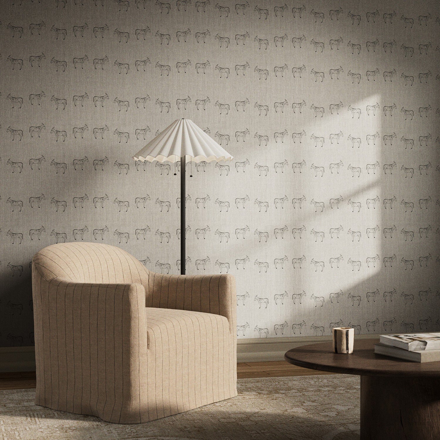 Paul Meyer x Four Hands Burros Gray I Wallpaper