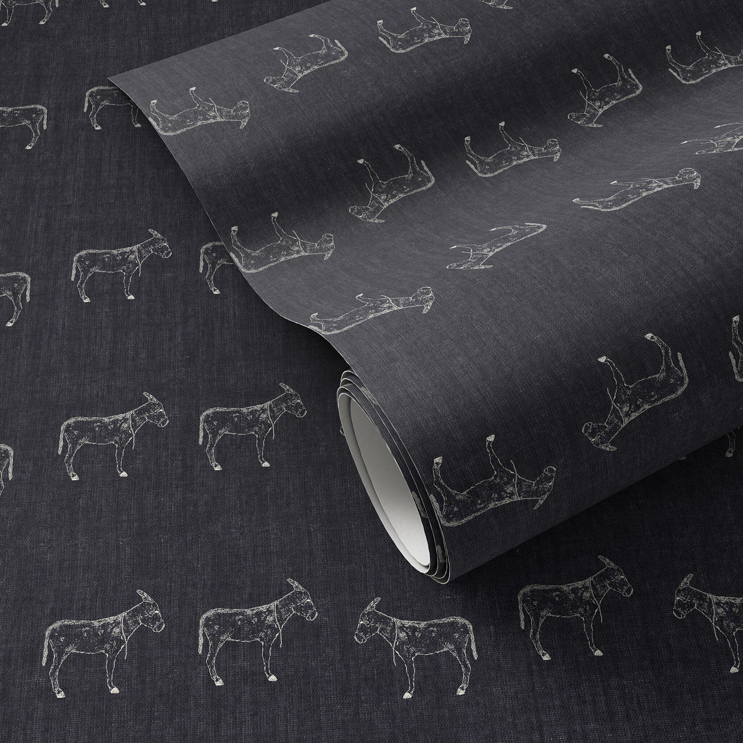 Paul Meyer x Four Hands Burros Charcoal Wallpaper