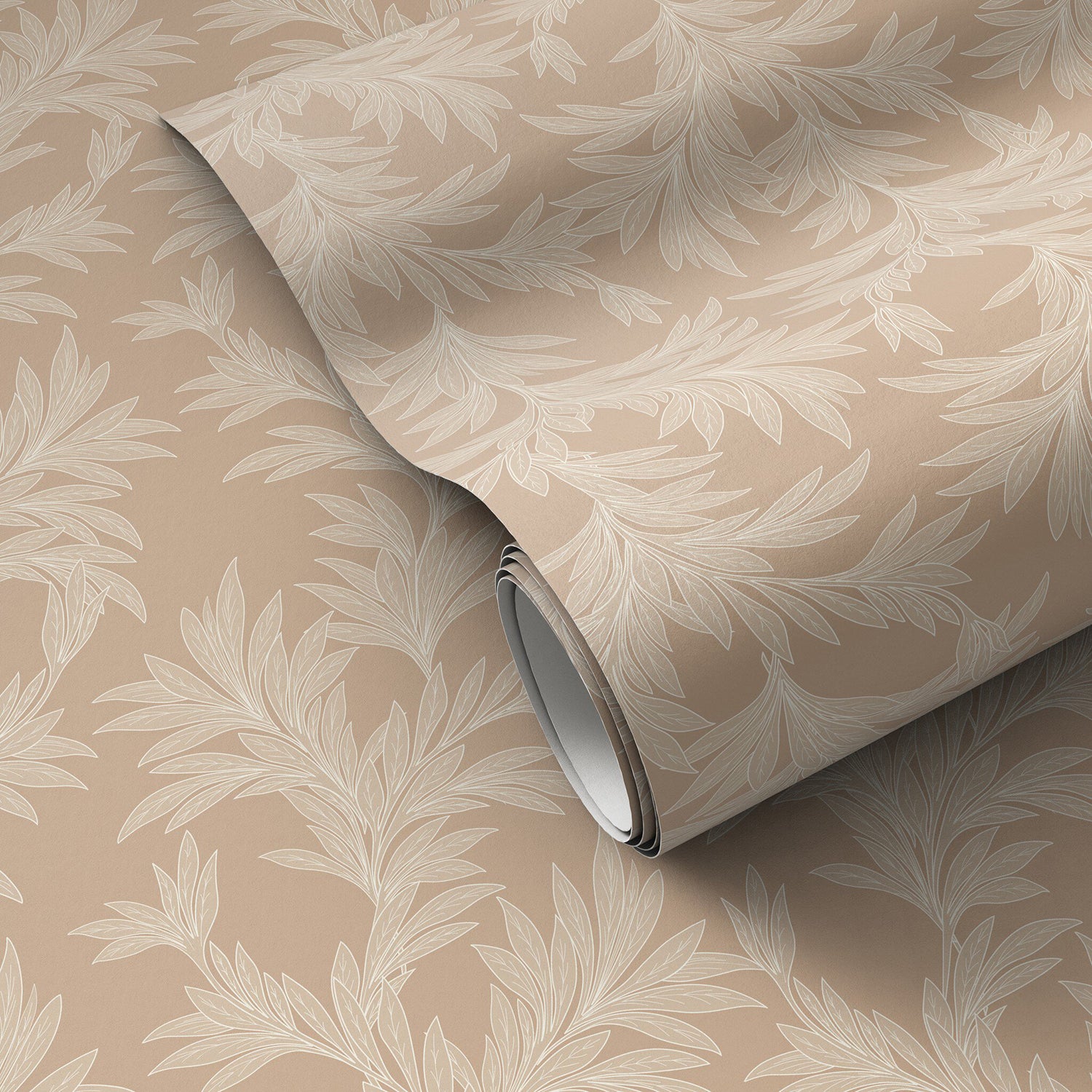 Getty Images x Four Hands Lush Leaves Tan I Wallpaper