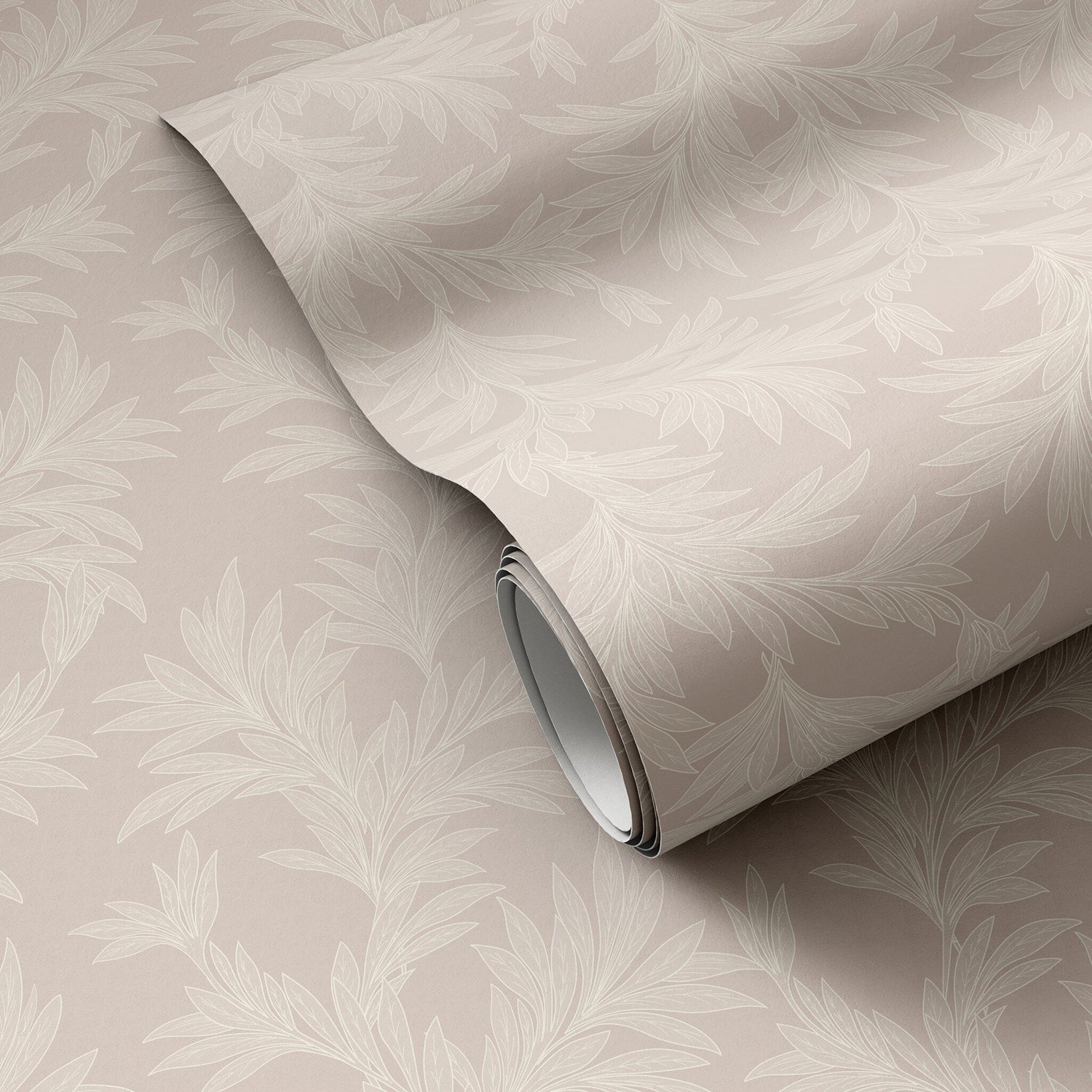 Getty Images x Four Hands Lush Leaves Gray I Wallpaper