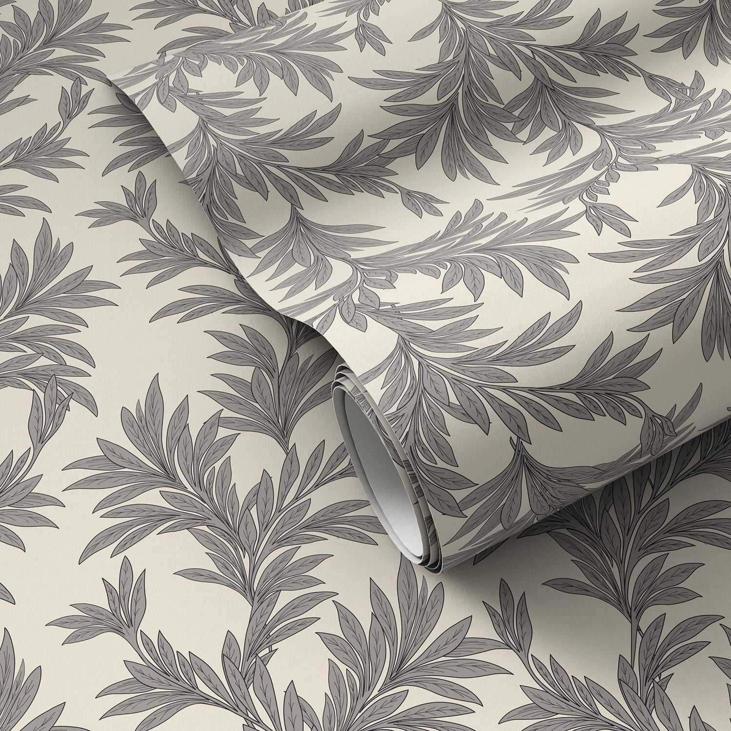 Getty Images x Four Hands Lush Leaves Black II Wallpaper
