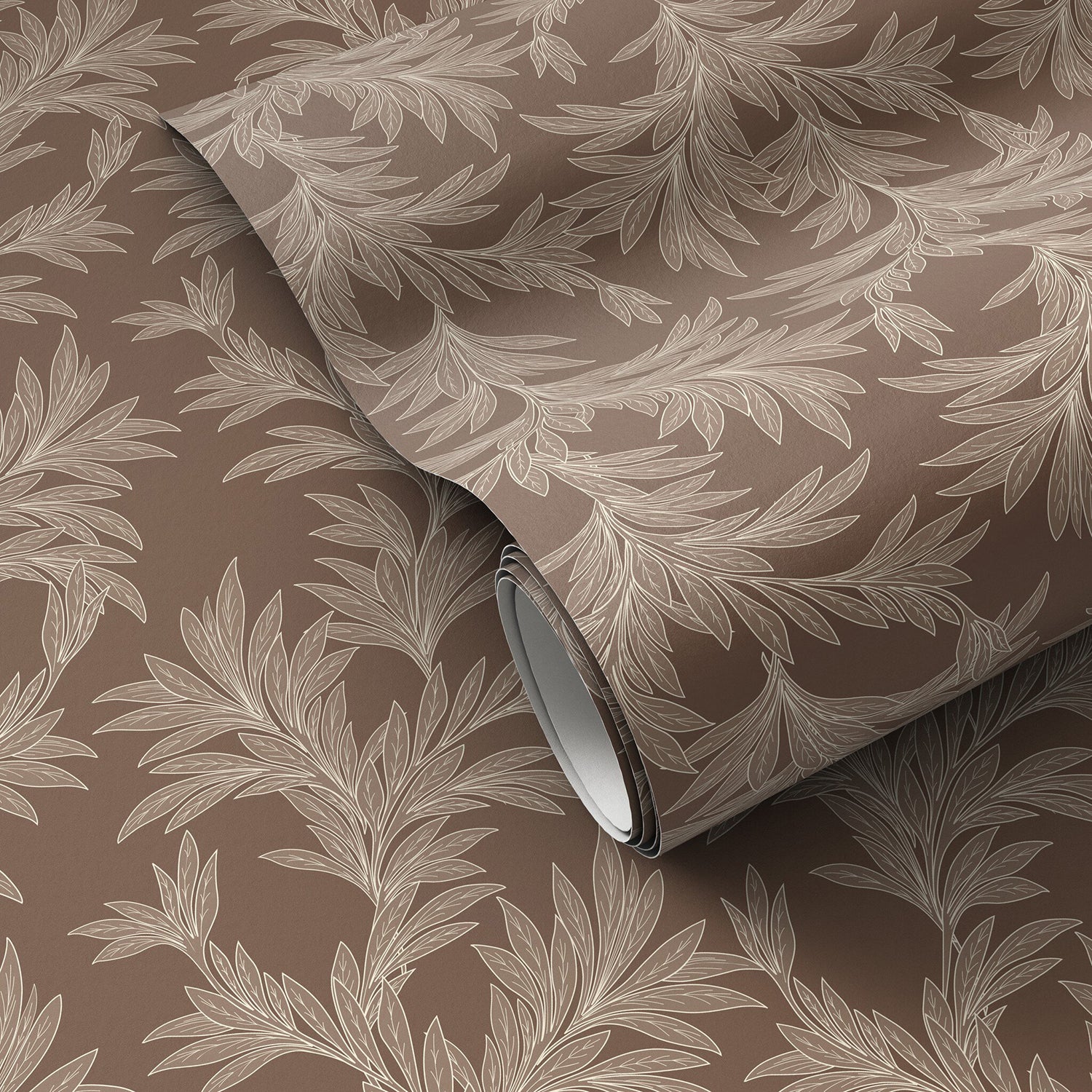 Getty Images x Four Hands Lush Leaves Taupe I Wallpaper