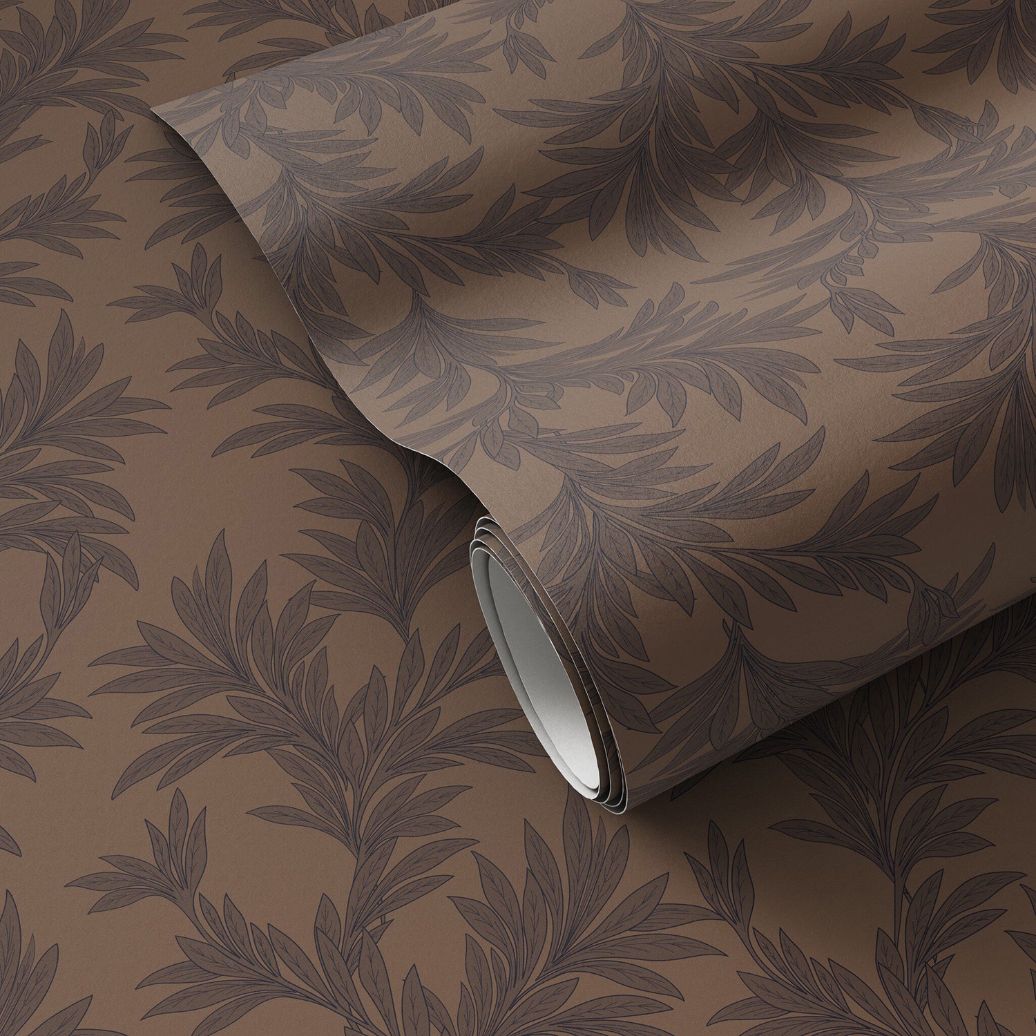 Getty Images x Four Hands Lush Leaves Black & Tan II Wallpaper