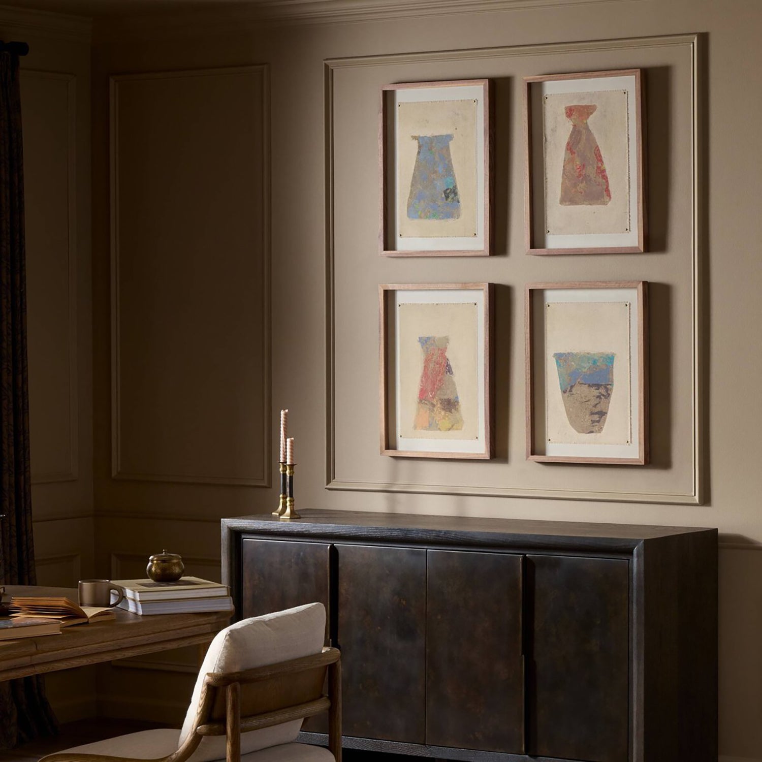 Paul Meyer x Four Hands Canterbury Vessel Set Framed Wall Art