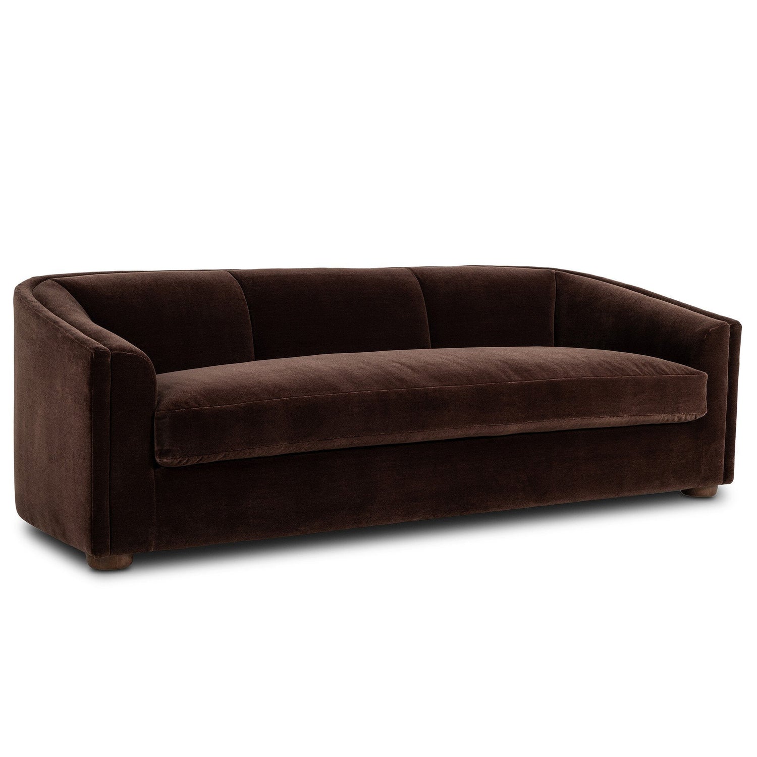 Four Hands Presley Monte Chocolate Sofa - styled view