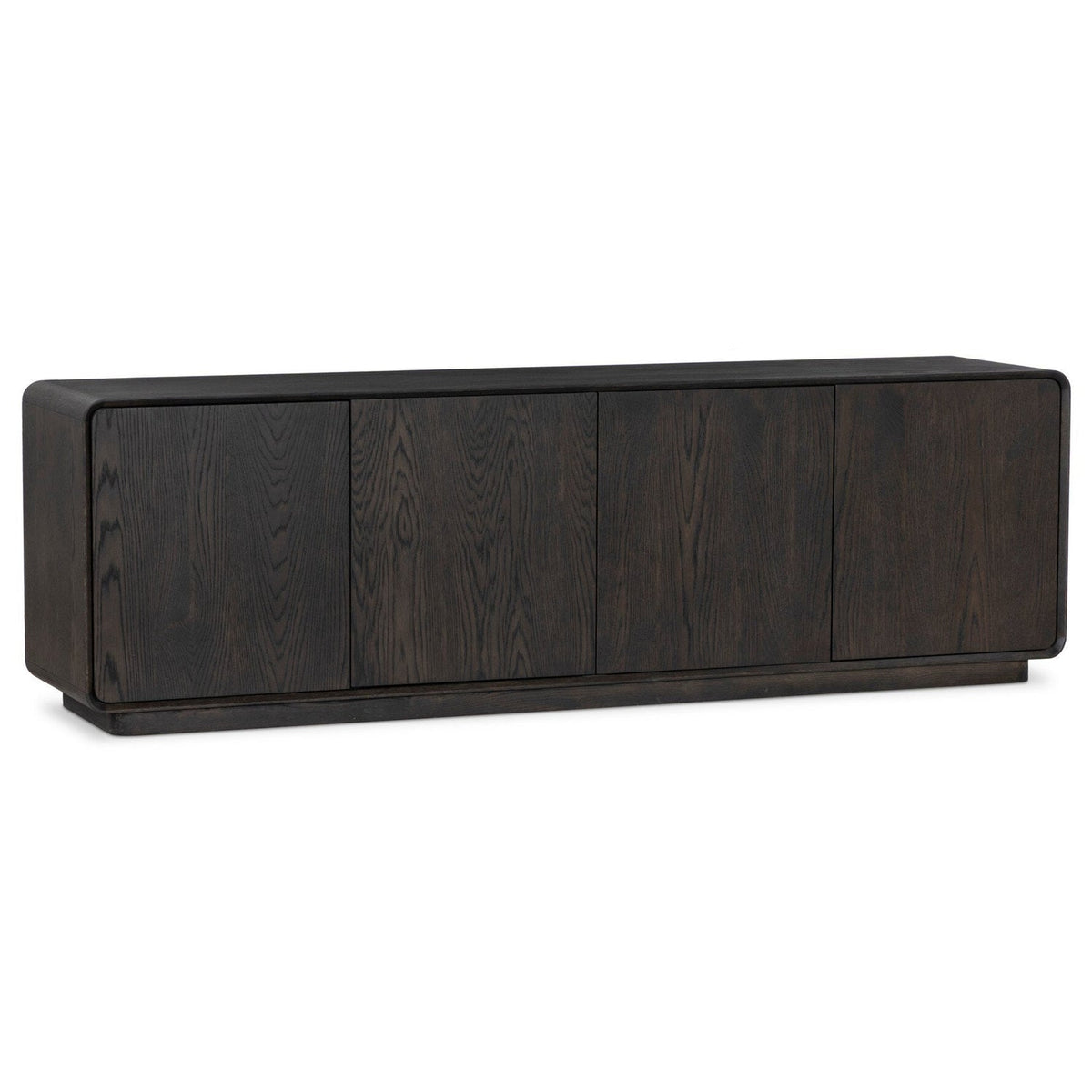 Four Hands Owens Espresso Oak Media Console - styled view