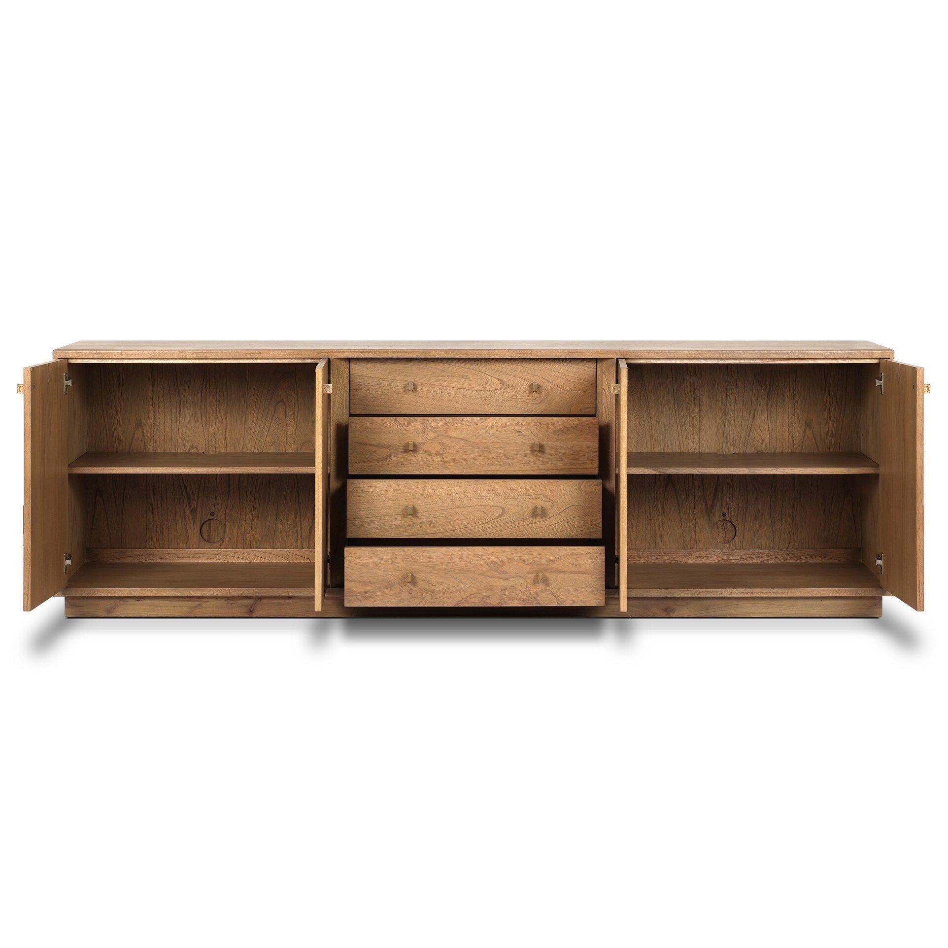 Four Hands Daxon Sandy Mindi Sideboard - shown open