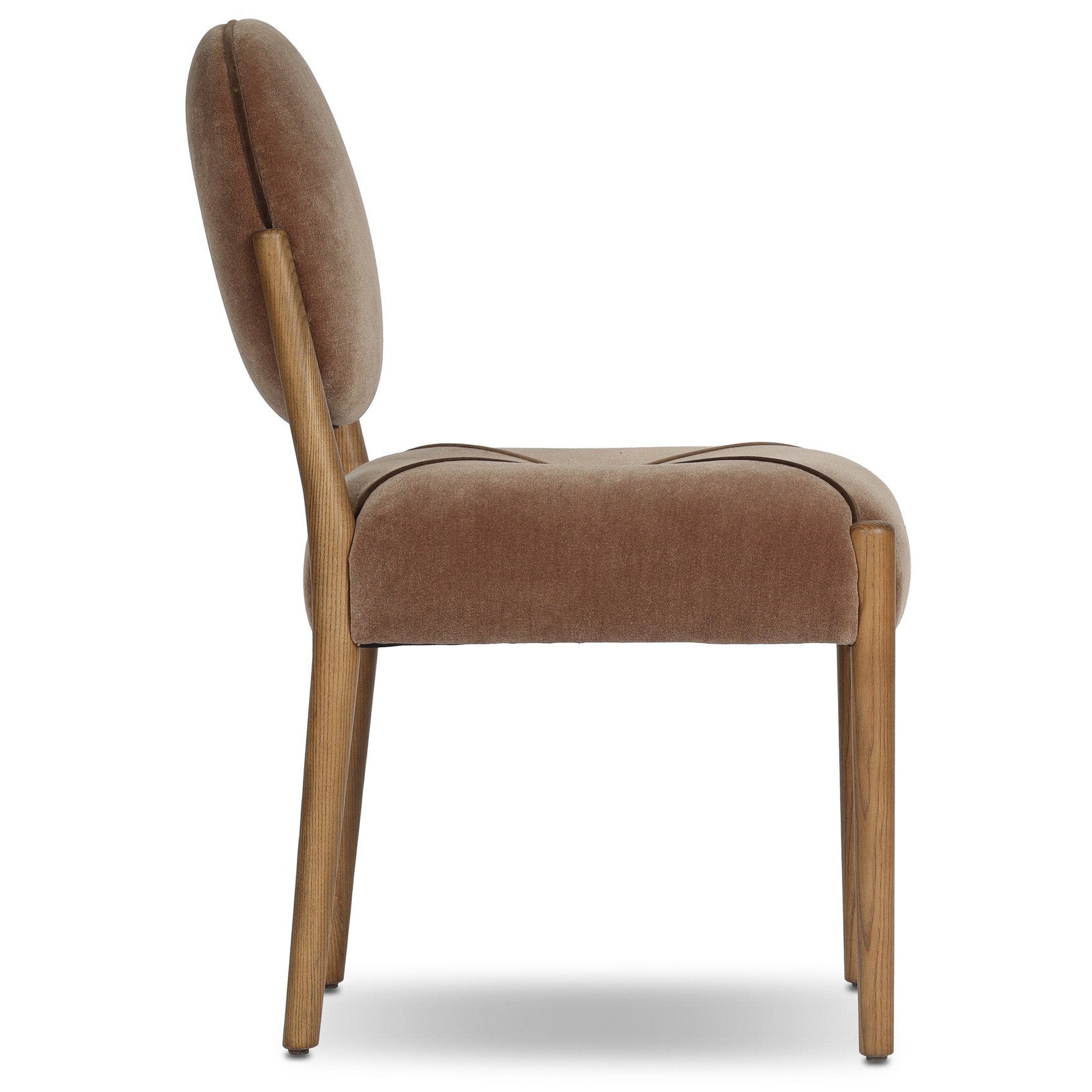 Four Hands Auden Monte Mushroom Dining Chair - side profile