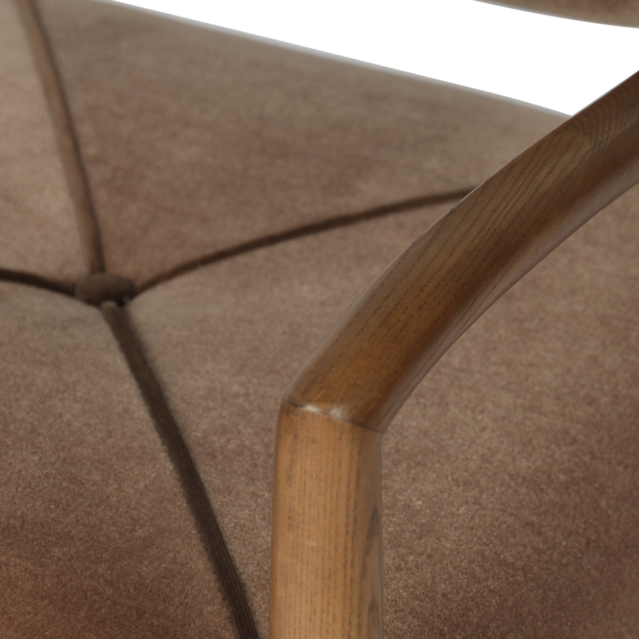 Four Hands Auden Monte Mushroom Dining Arm Chair close-up detail 4
