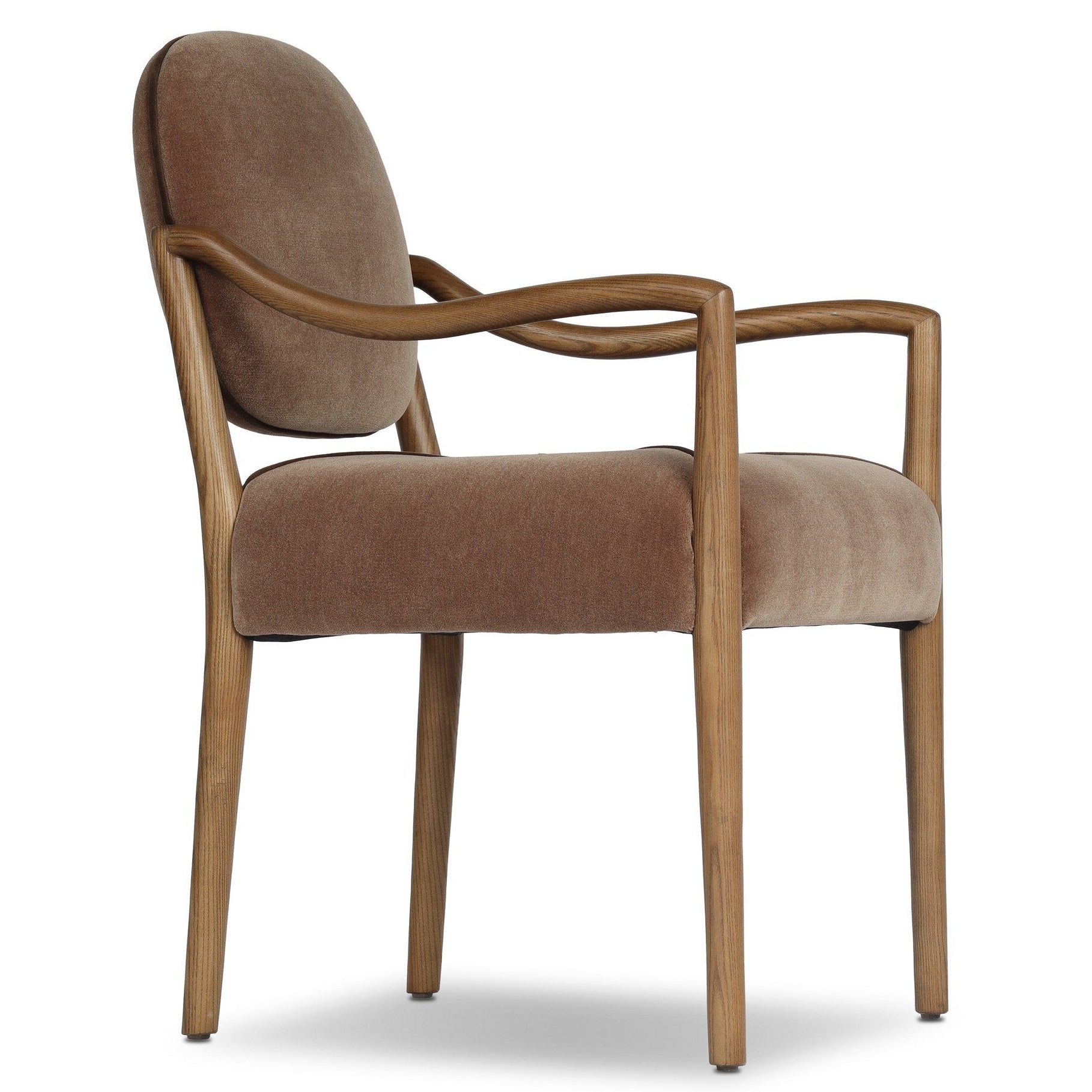 Four Hands Auden Monte Mushroom Dining Arm Chair close-up detail 5