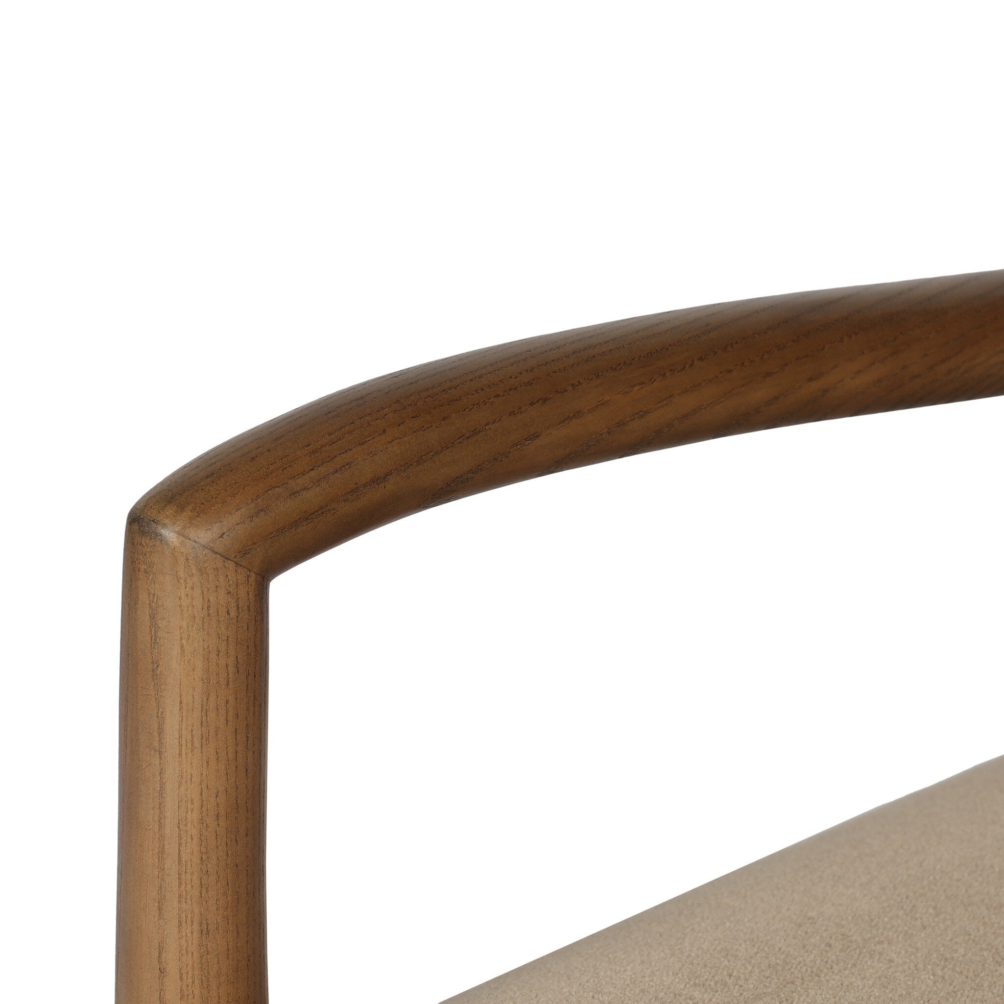 Four Hands Auden Monte Mushroom Dining Arm Chair close-up detail 6