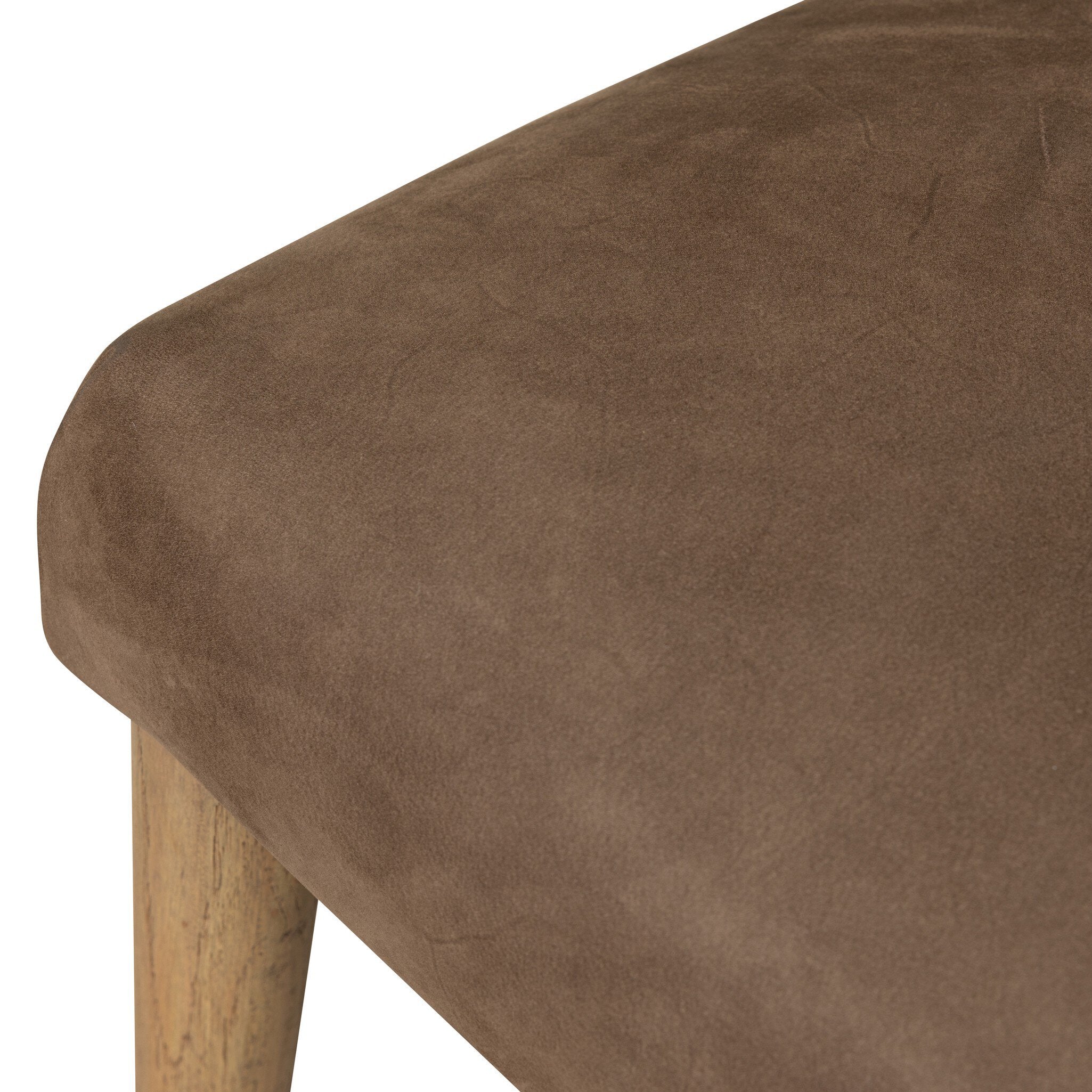 Four Hands Marela Nubuck Cigar Dining Chair close-up detail 5