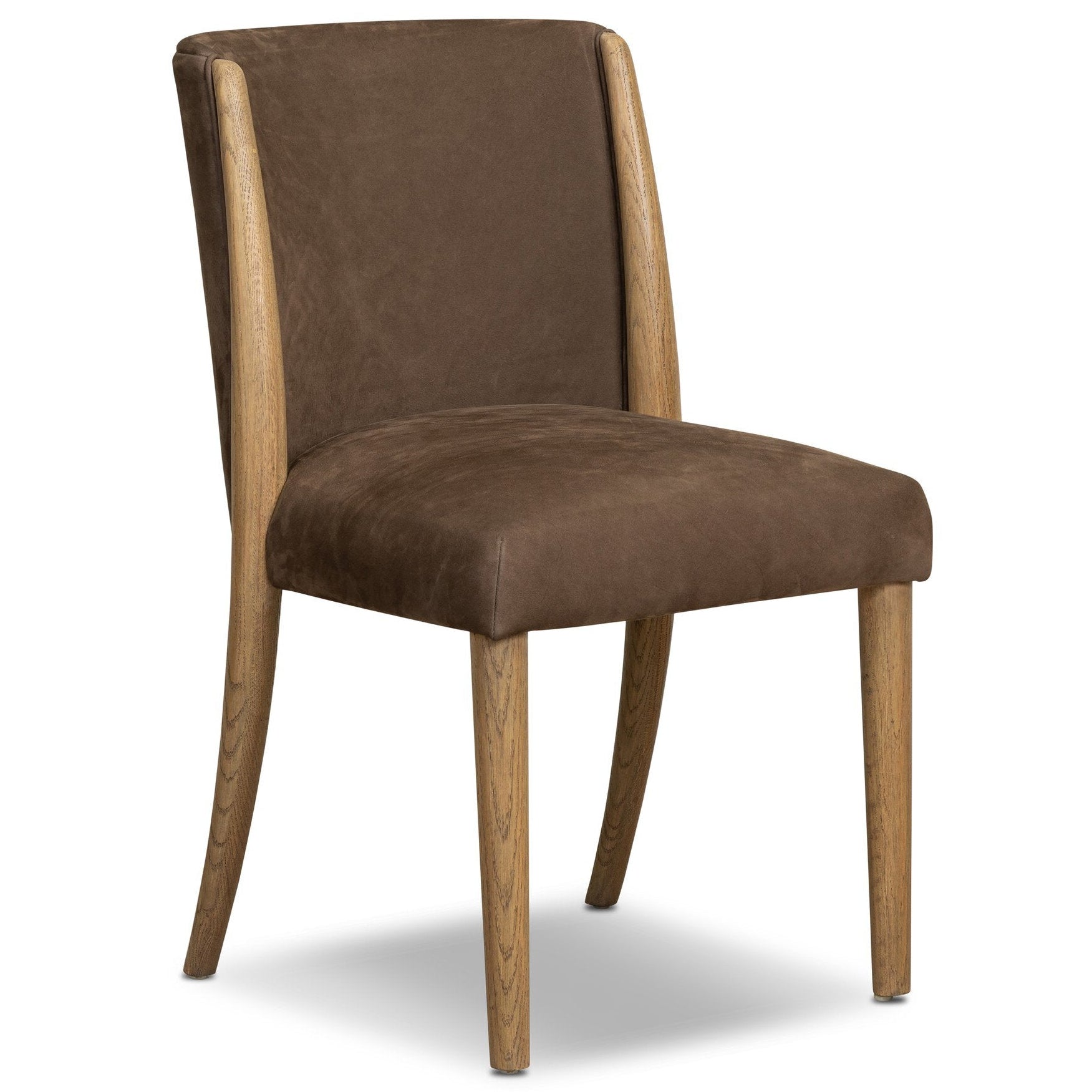 Four Hands Marela Nubuck Cigar Dining Chair styled view