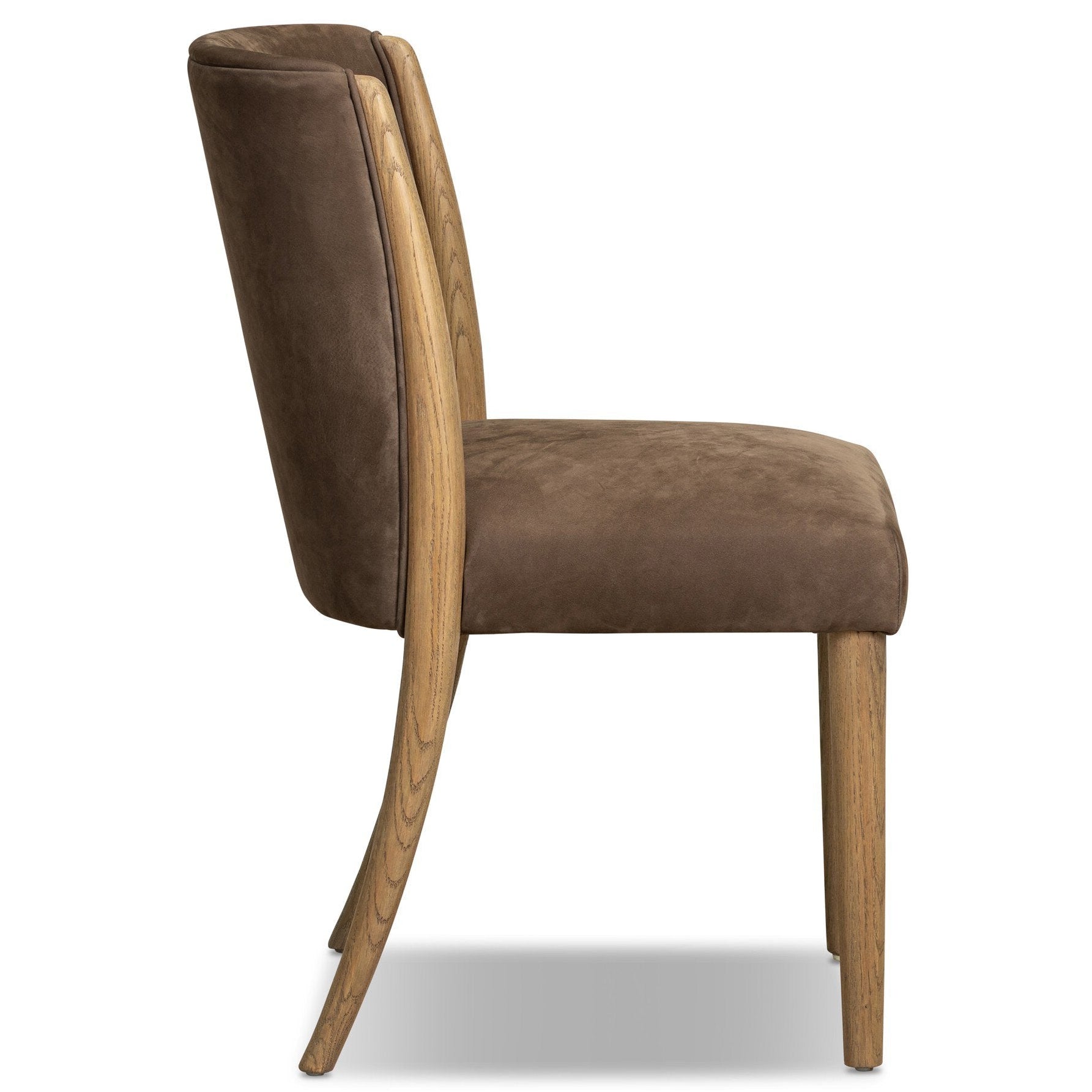 Four Hands Marela Nubuck Cigar Dining Chair side view