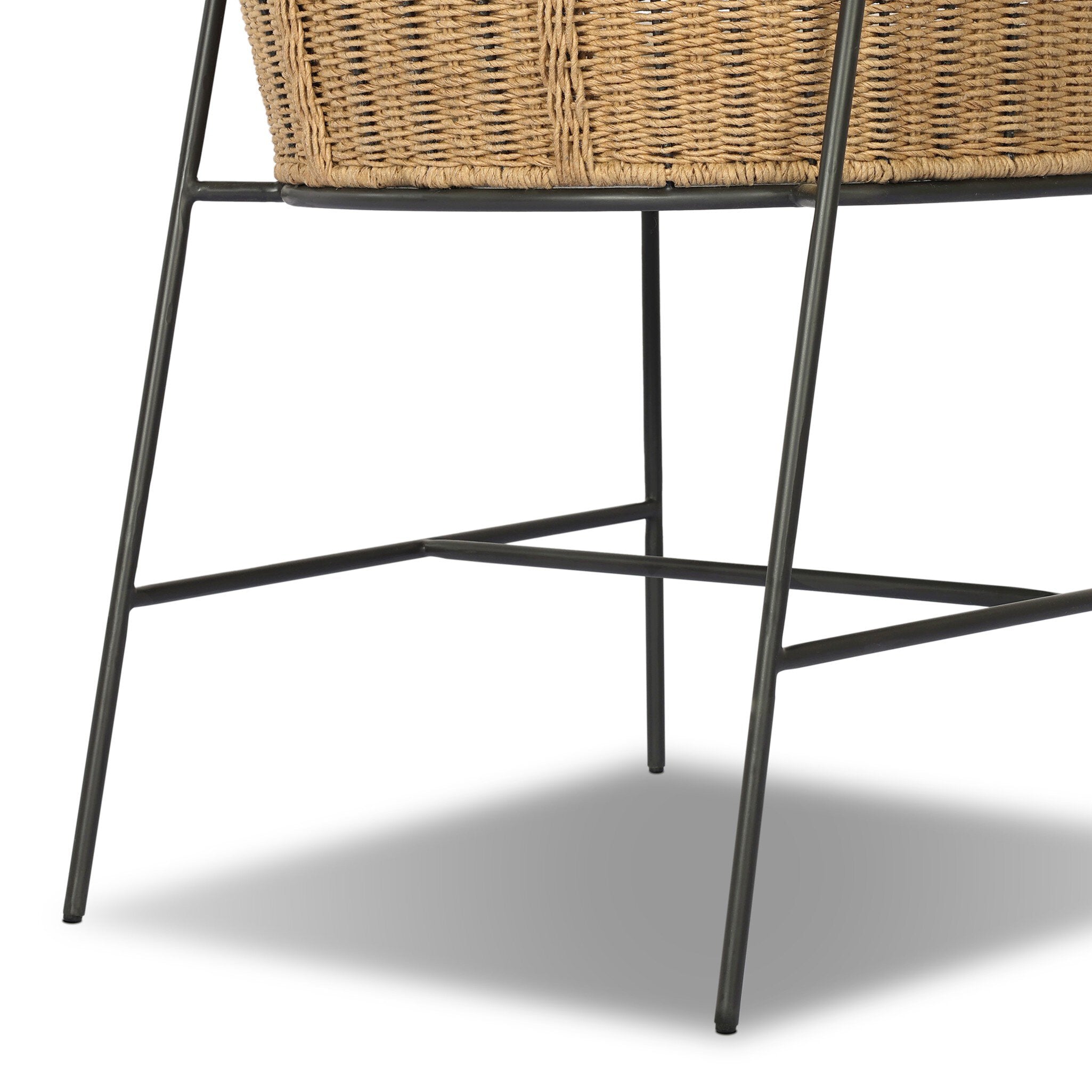 Four Hands Elson Savile Flax Dining Chair close-up detail 6