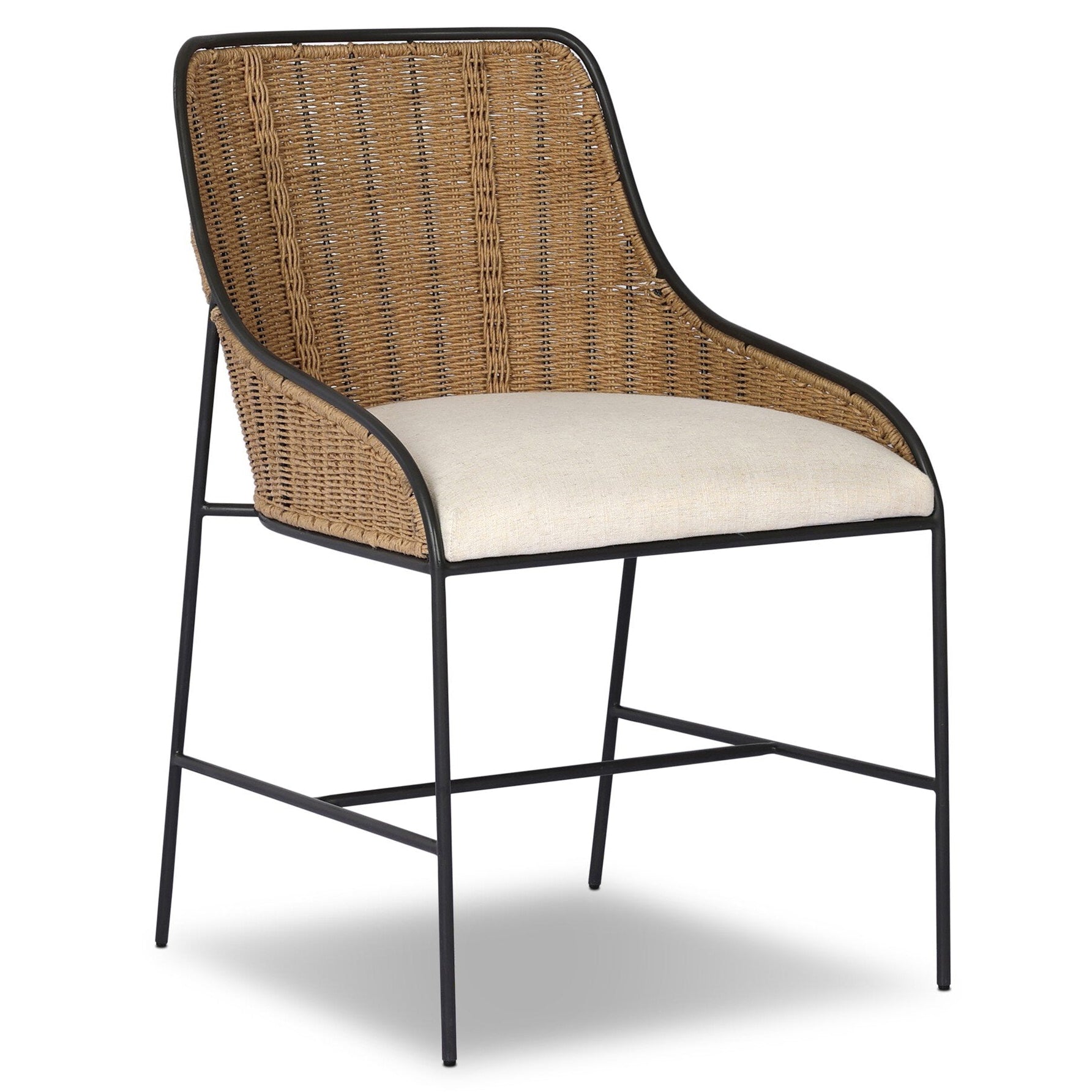 Four Hands Elson Savile Flax Dining Chair styled view
