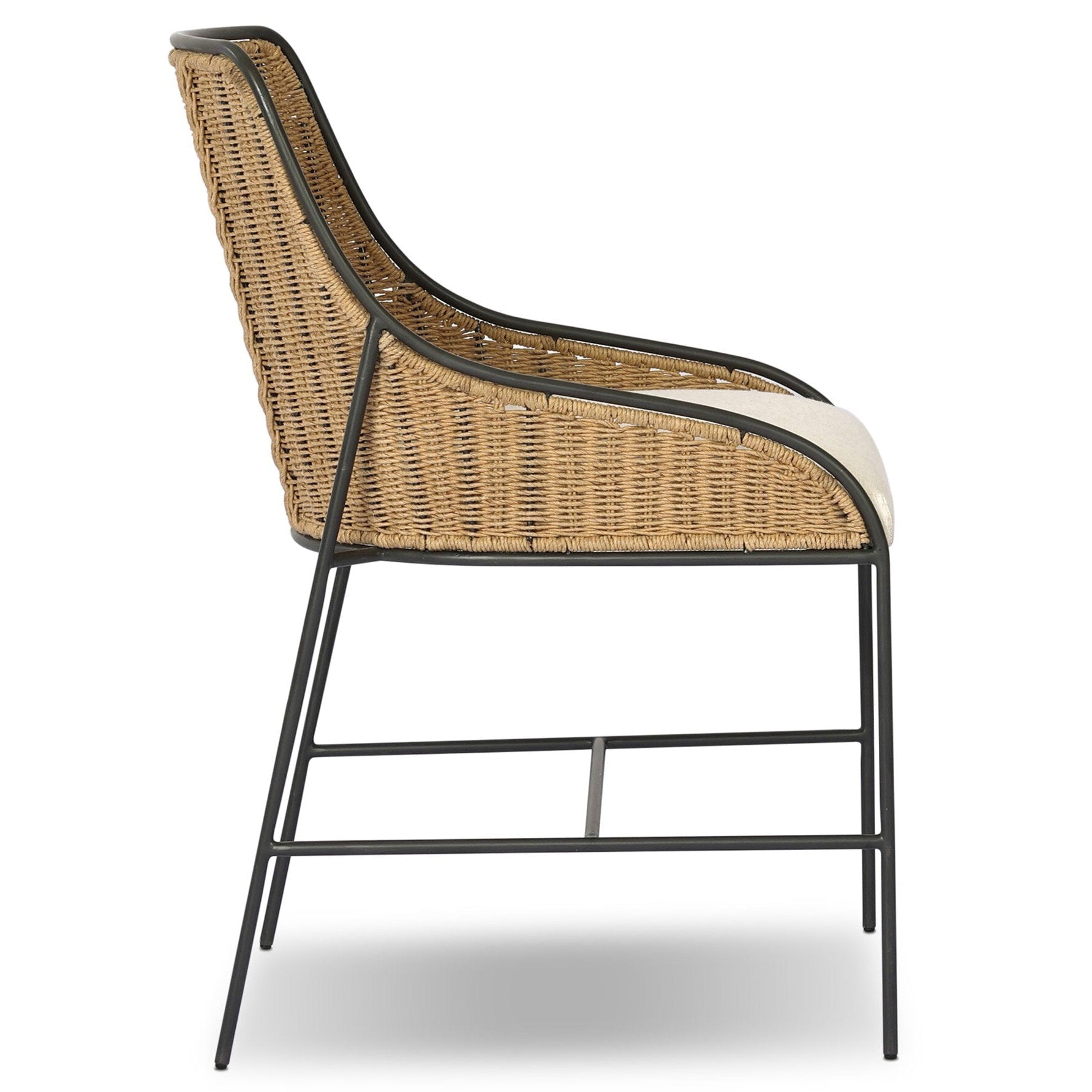 Four Hands Elson Savile Flax Dining Chair side view