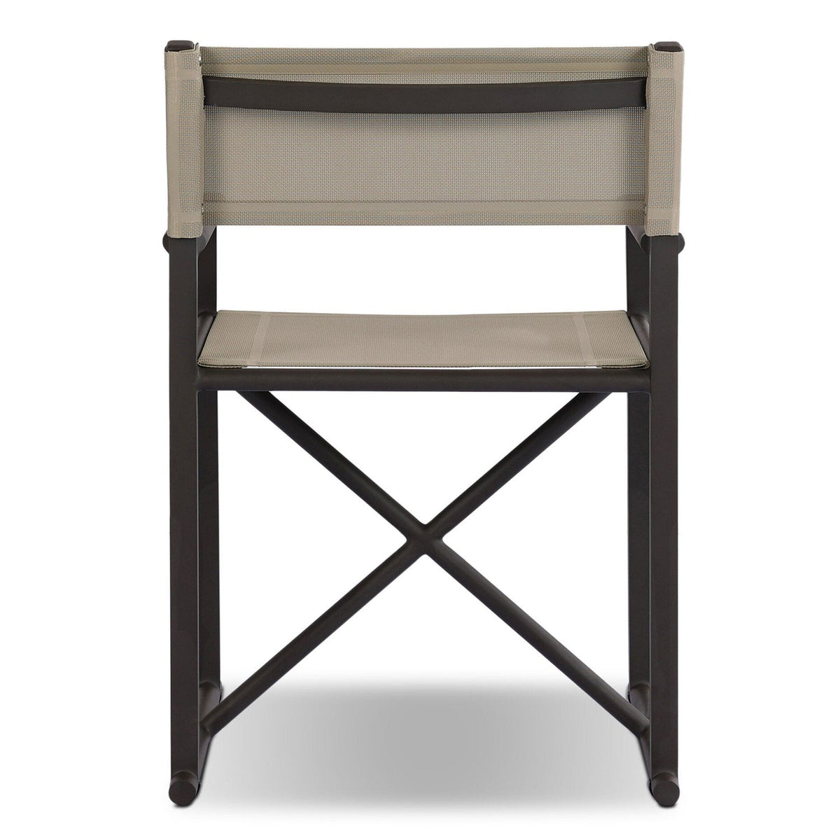 Four Hands Brisco Taupe Mesh Outdoor Dining Chair back view