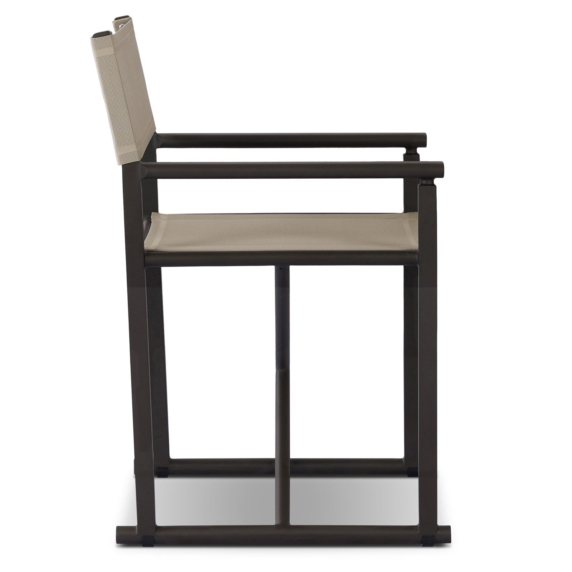 Four Hands Brisco Taupe Mesh Outdoor Dining Chair side view