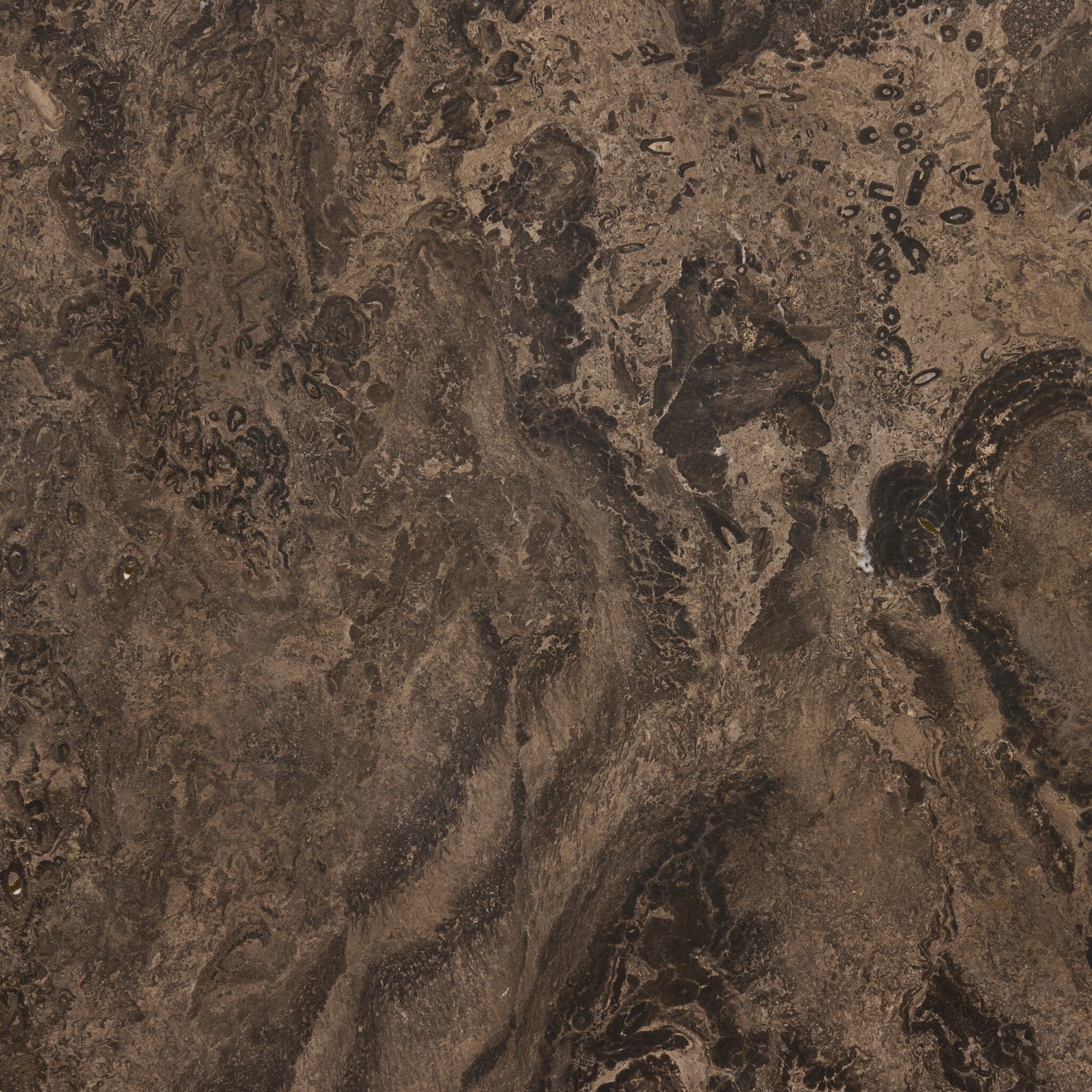 Four Hands Nyssa Warm Grey Marble Dining Table close-up detail