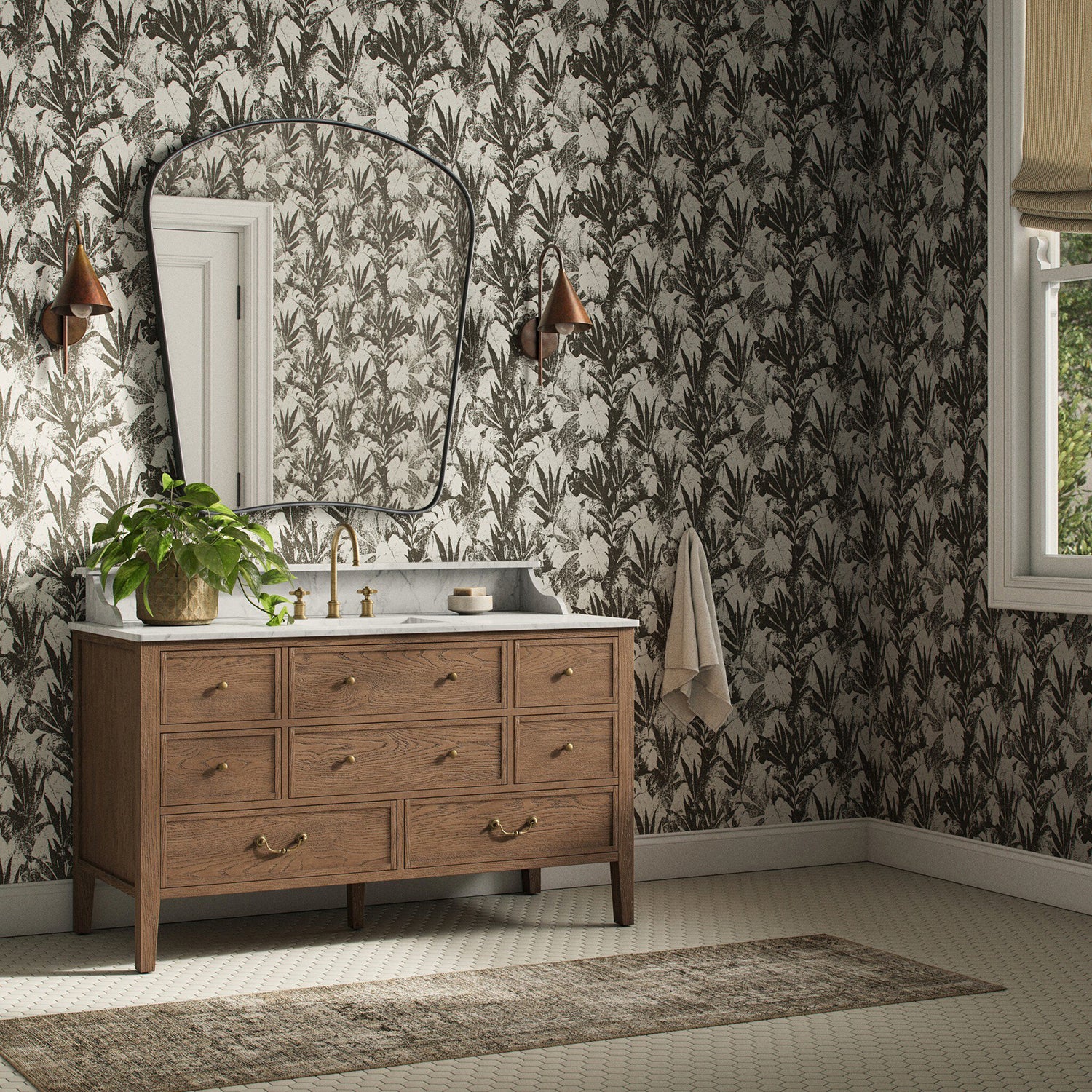 Getty Images x Four Hands Tropic Paradise Olive II Wallpaper