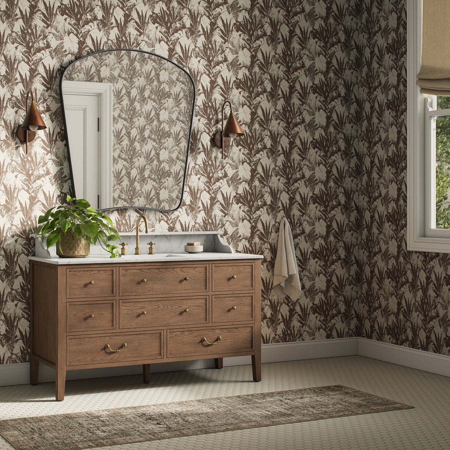 Getty Images x Four Hands Tropic Paradise Taupe II Wallpaper