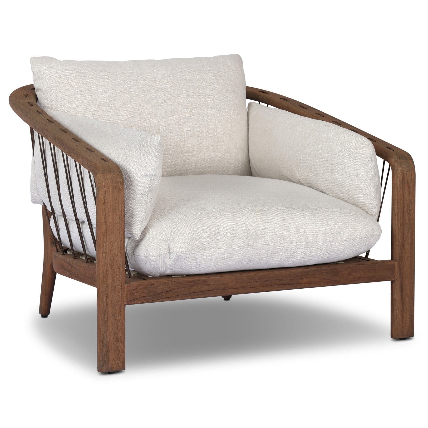 Four Hands Ambrosia Vergo Cream Outdoor Chair - styled view