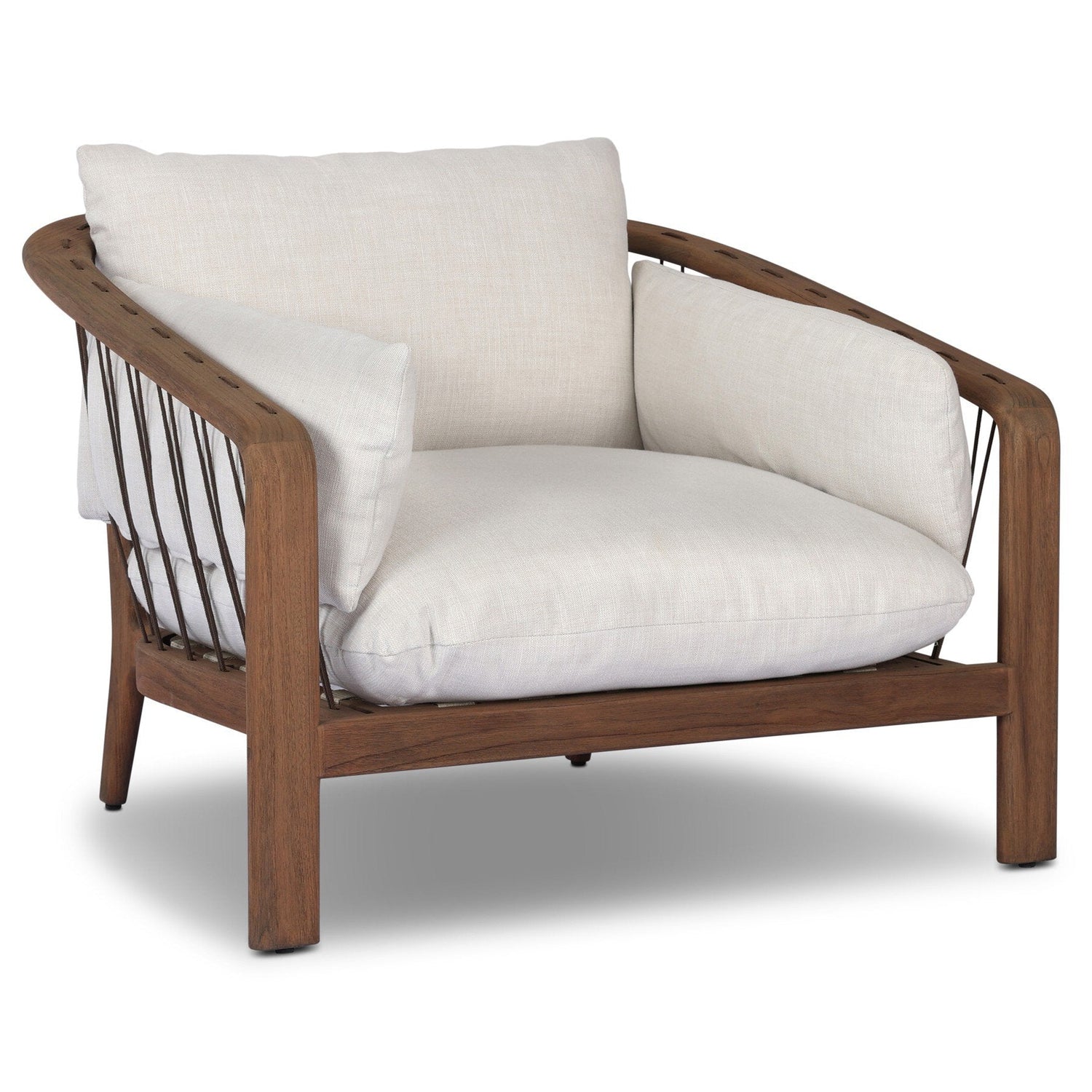 Four Hands Ambrosia Vergo Cream Outdoor Chair - styled view