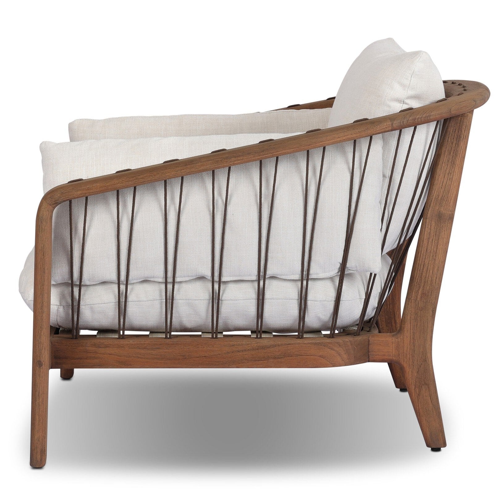 Four Hands Ambrosia Vergo Cream Outdoor Chair - side view