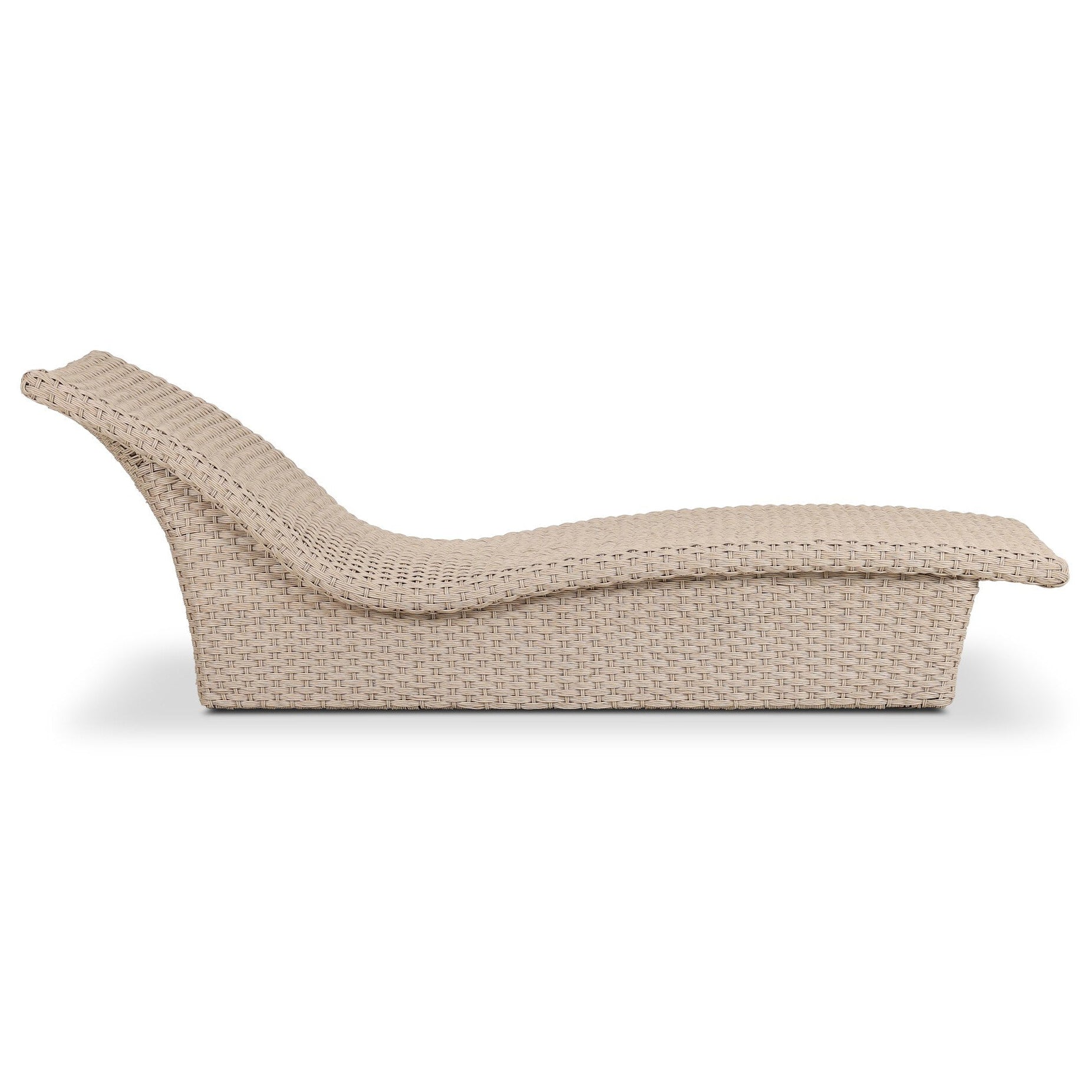 Four Hands Quinta Antique Dune Outdoor Chaise - side view
