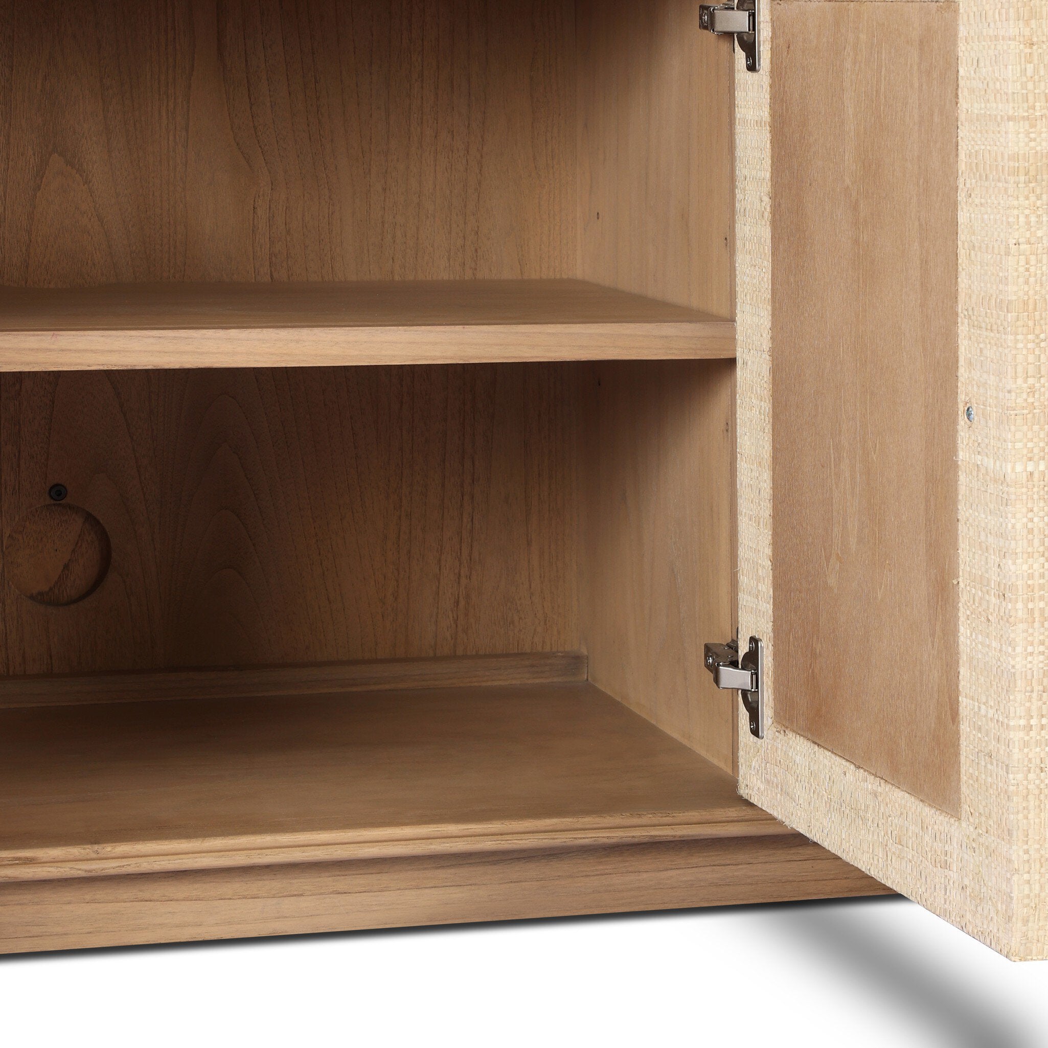 Four Hands Meyer Natural Fleck Raffia Media Console - detail 5