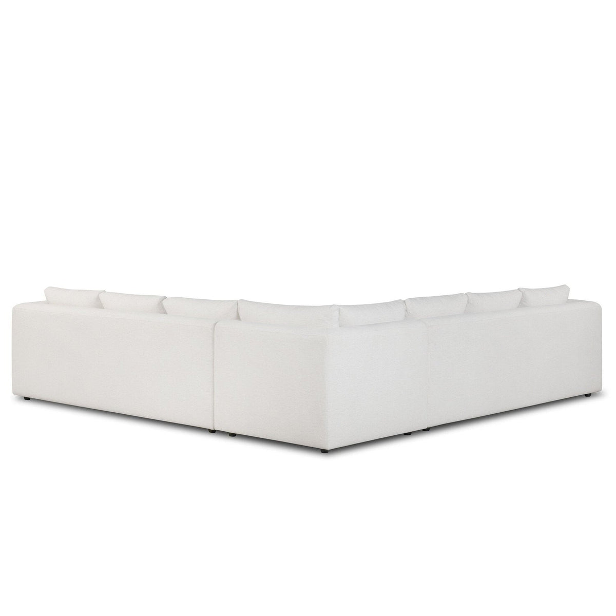 Four Hands Anissa Crypton Nomad Snow 3 Piece Corner Sectional Sofa - back view