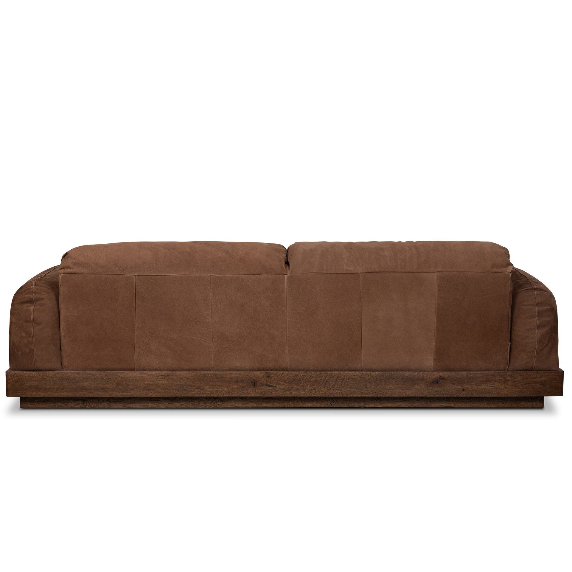 Four Hands Voller Nubuck Tobacco 96in Sofa - back view